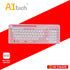 A1TECH AC-KB009-PP DUAL-MODE WIRELESS KEYBOARD 2.4G (PURPLE + WHITE)(BLACK + GREY)(PINK + WHITE)