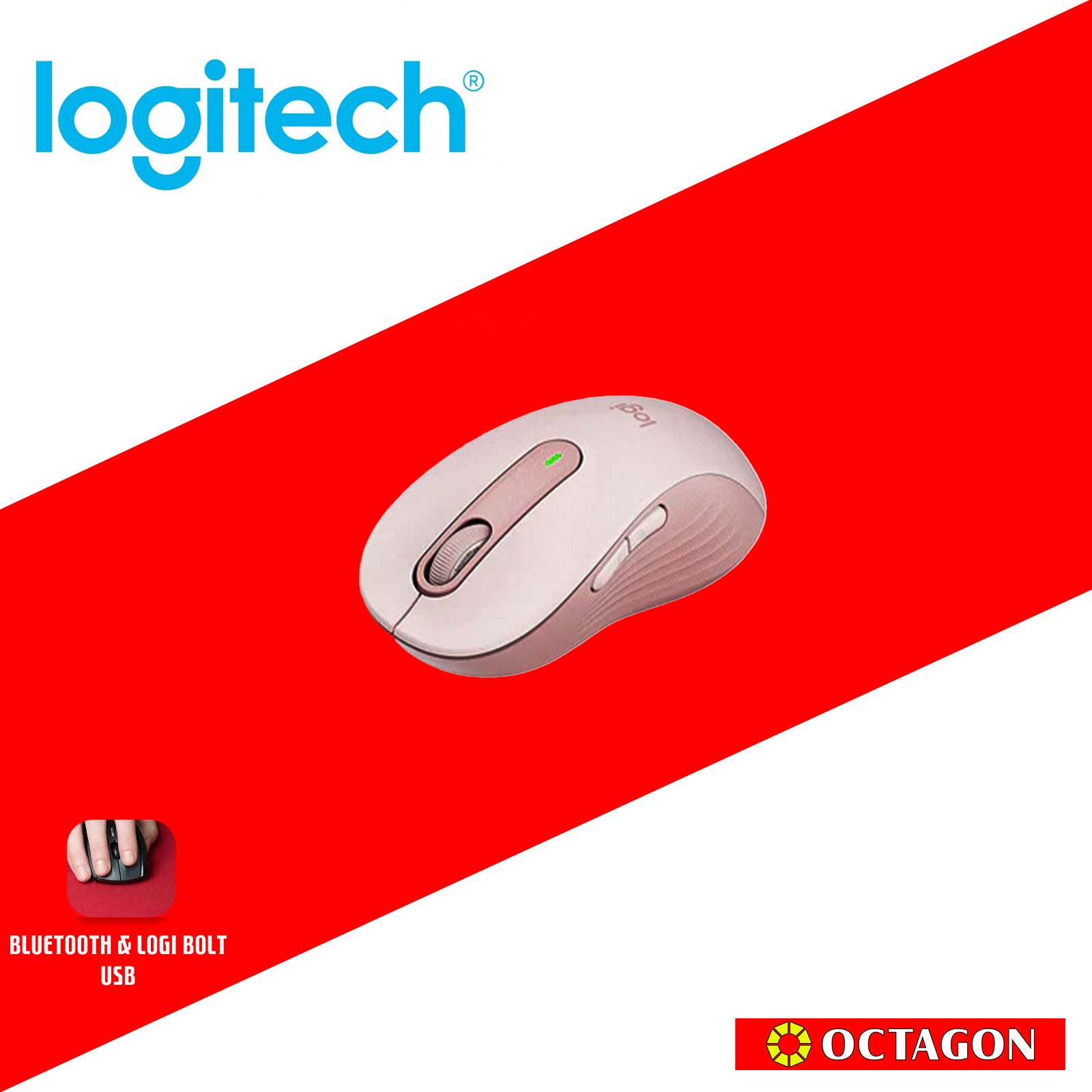 LOGITECH M650 ROSE MOUSE SIGNATURE SILENT TOUCH