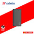 VERBATIM 66547 GRID PATTERN POWER BANK DUAL 10000 MAH INPUT/OUTPUT (TYPE-C AND MICRO USB POWER INPUT) BLACK