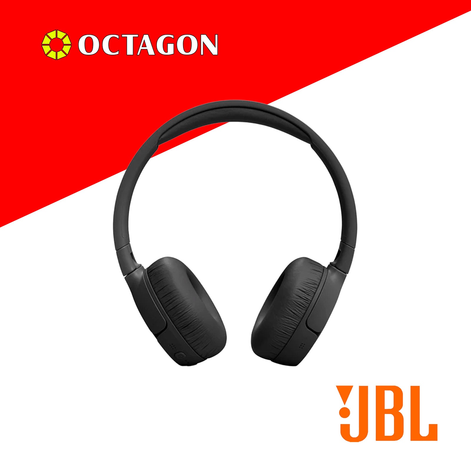 JBL T670NC BLACK WIRELESS ON-EAR HEADPHONE ADAPTIVE NOISE CANCELLING