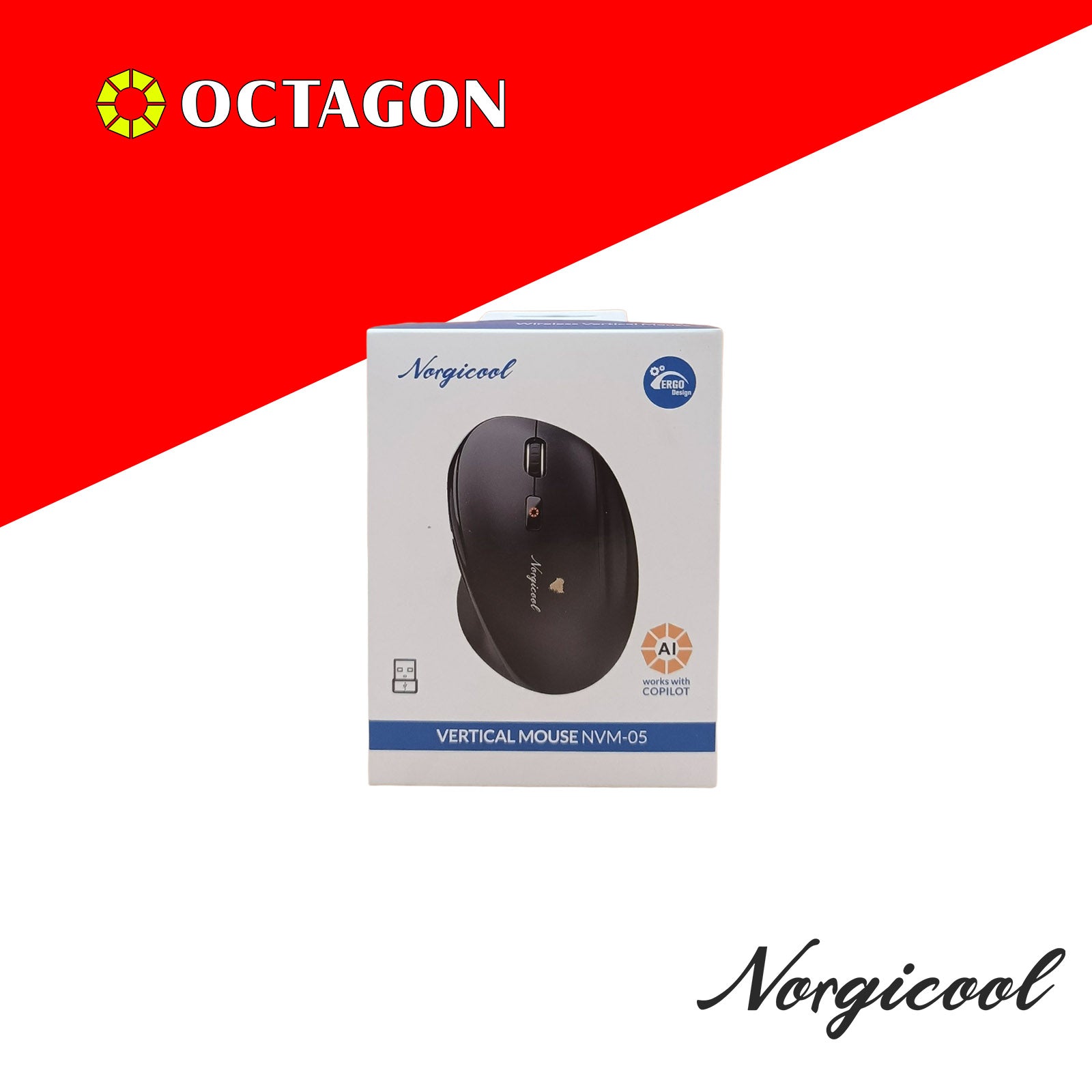 NORGICOOL NVM05 WIRELESS MOUSE GREEN/PURPLE/BLACK