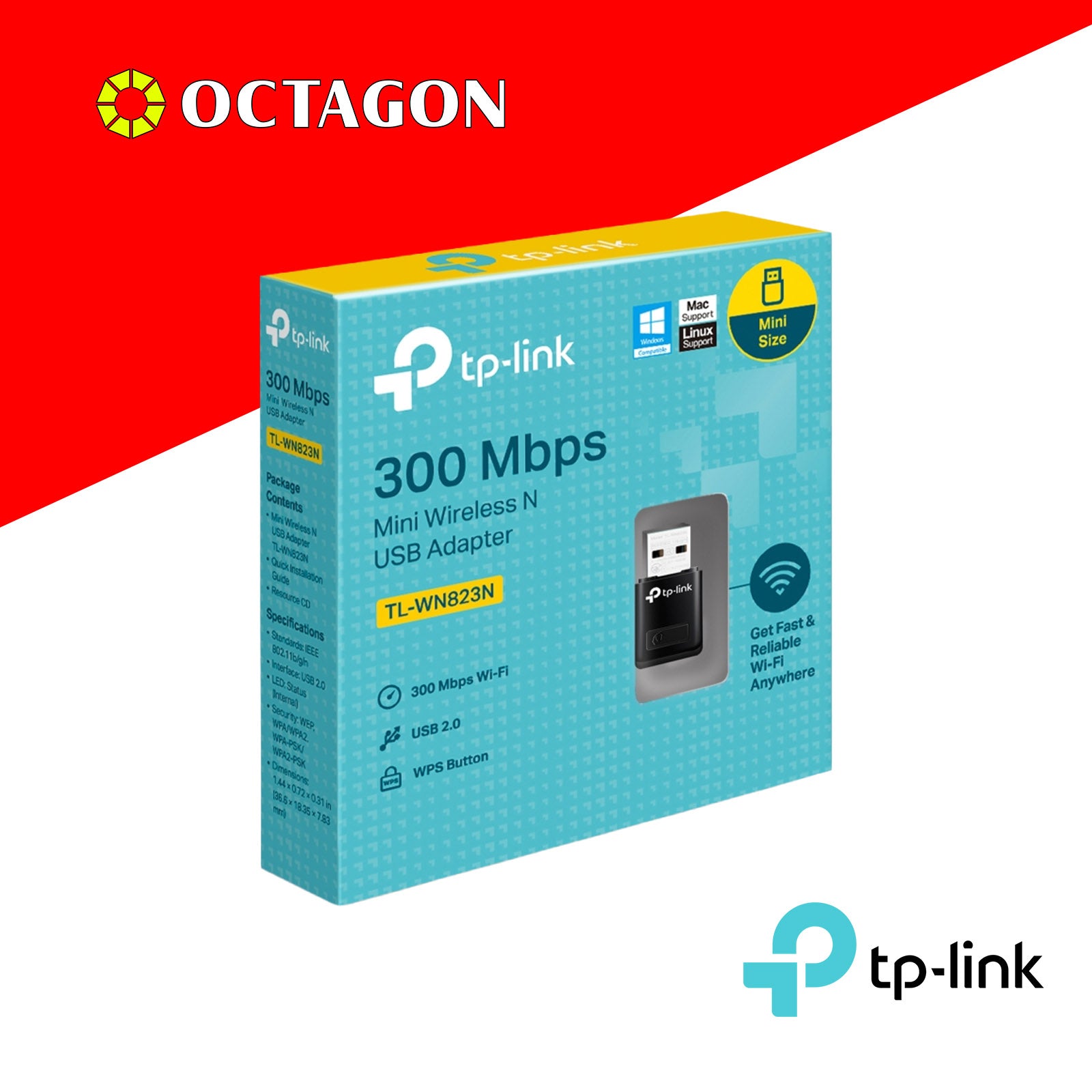 TPLINK WN823N 300MBPS WIRELESS N USB ADAPTER