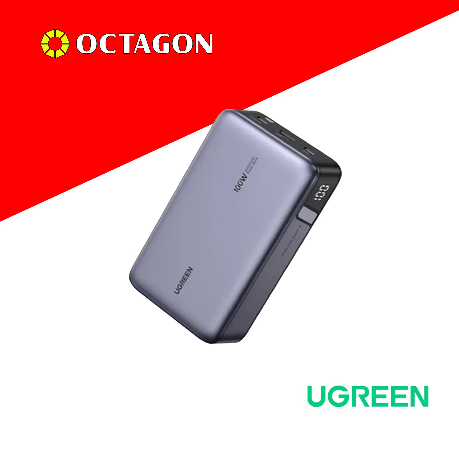 UGREEN PB720/25188 20000MAH POWERBANK 100W TWO-WAY FAST CHARGING - SPACE GRAY