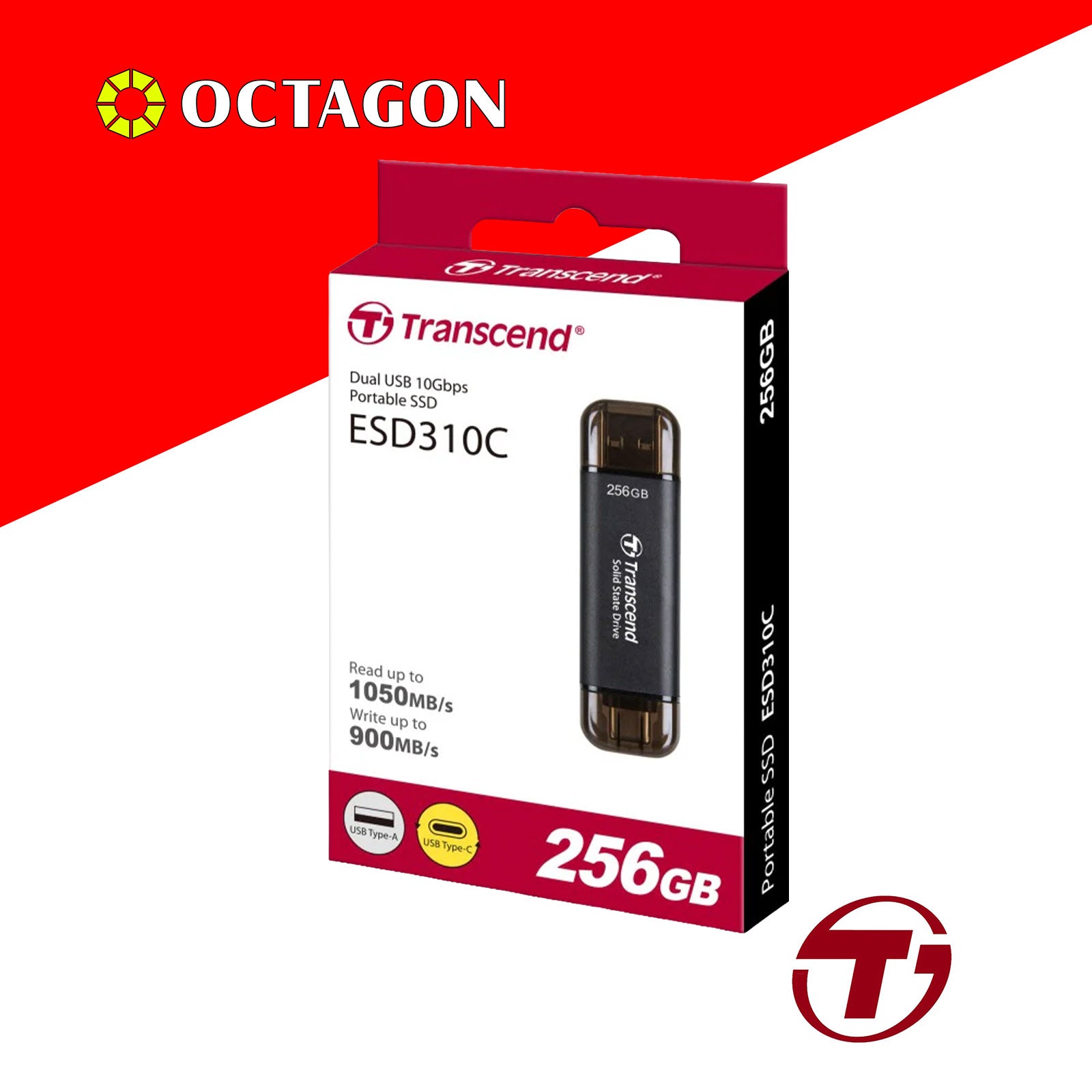 TRANSCEND TS256GESD310C 256GB EXTERNAL SSD BLK
