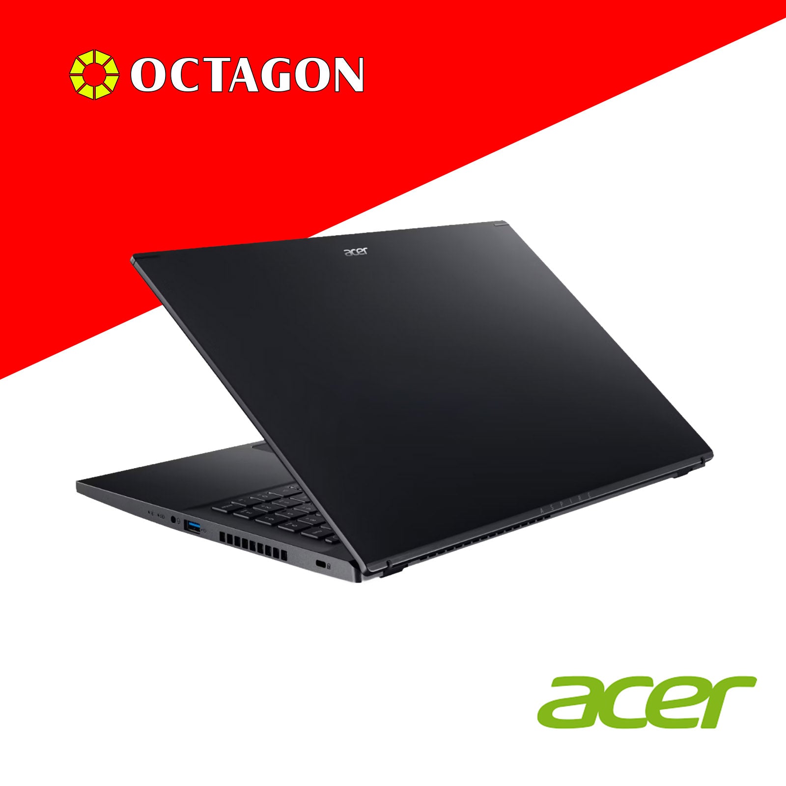 ACER ASPIRE 7 A715-59G-56W7/ CORE I5-12450H/ 16GB/ 512GB SSD/ 15.6 FHD/ WIN 11/ RTX3050 6GB/ OFFICE H&S 2024 + M365/ BLK