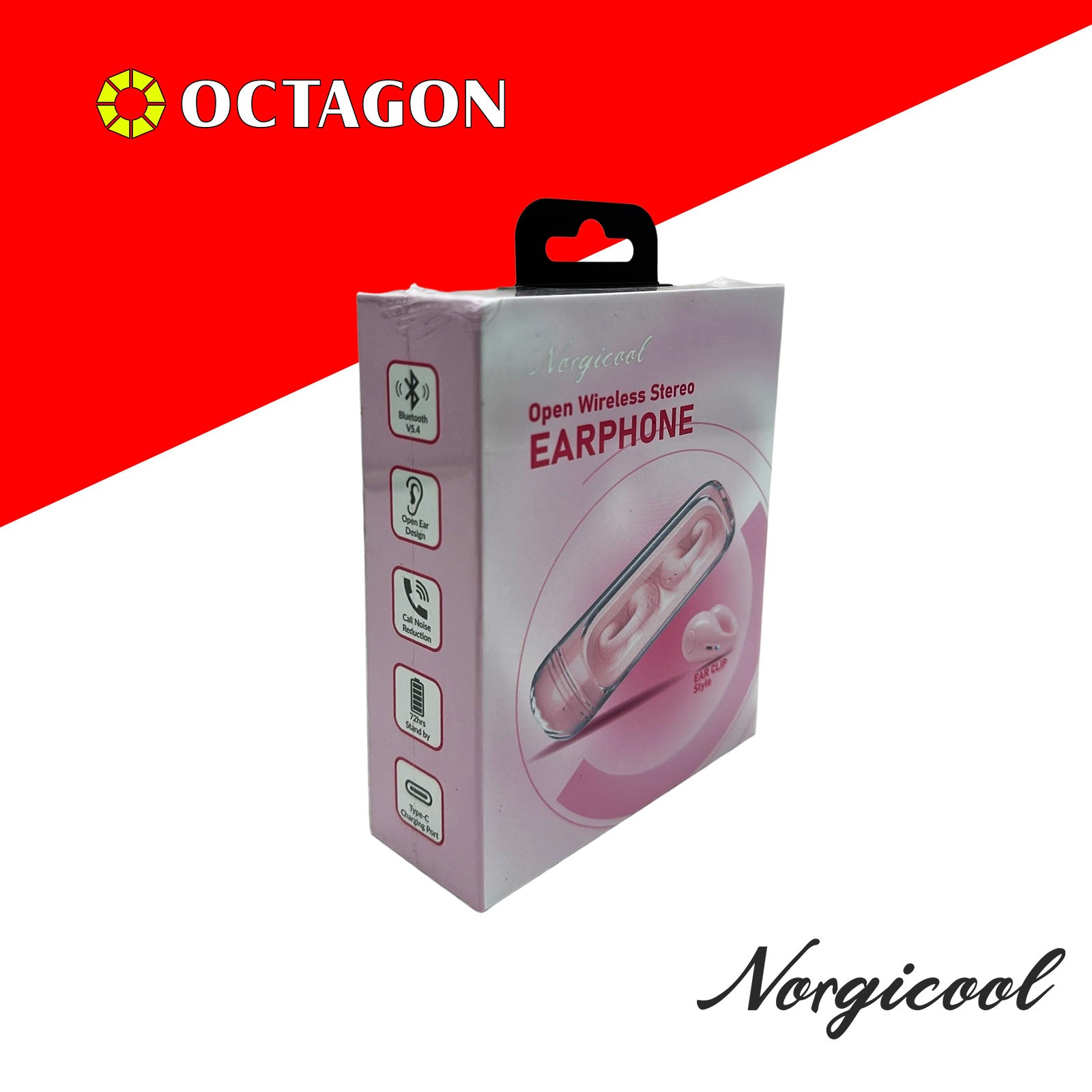 NORGICOOL NSH88-PL TWS BT5.4 EAR CLIP EARPHONE