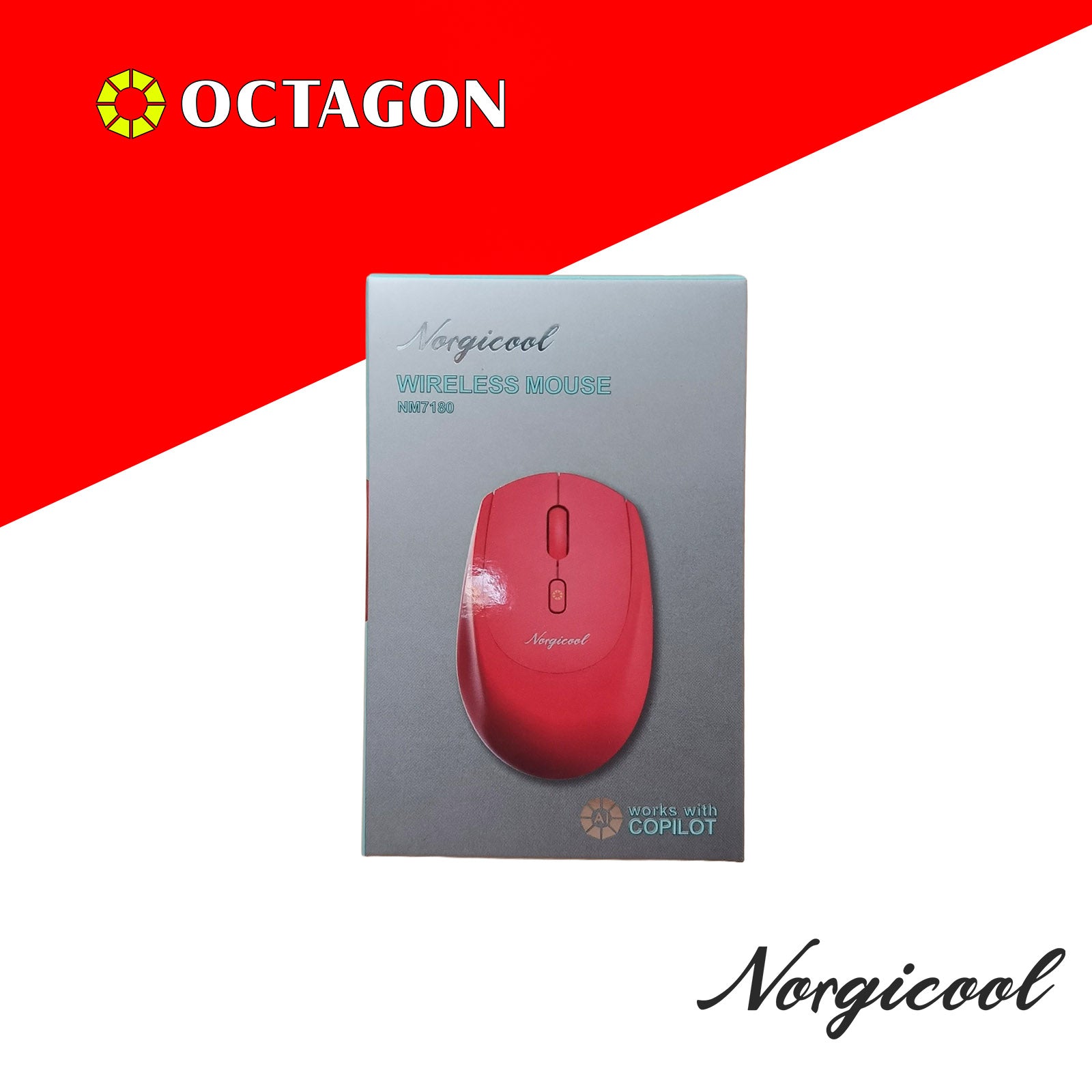 NORGICOOL NM7180 WIRELESS MOUSE BLUE/RED