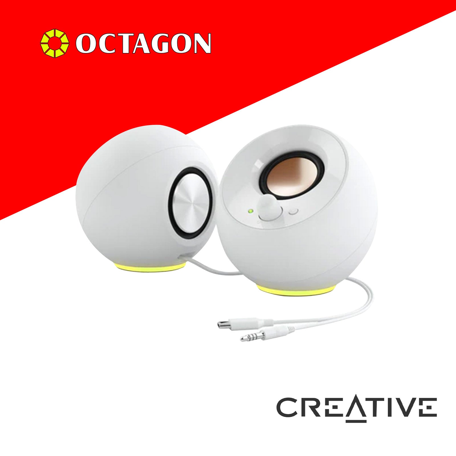 CREATIVE PEBBLE WHITE 2.0 SPEAKER USB