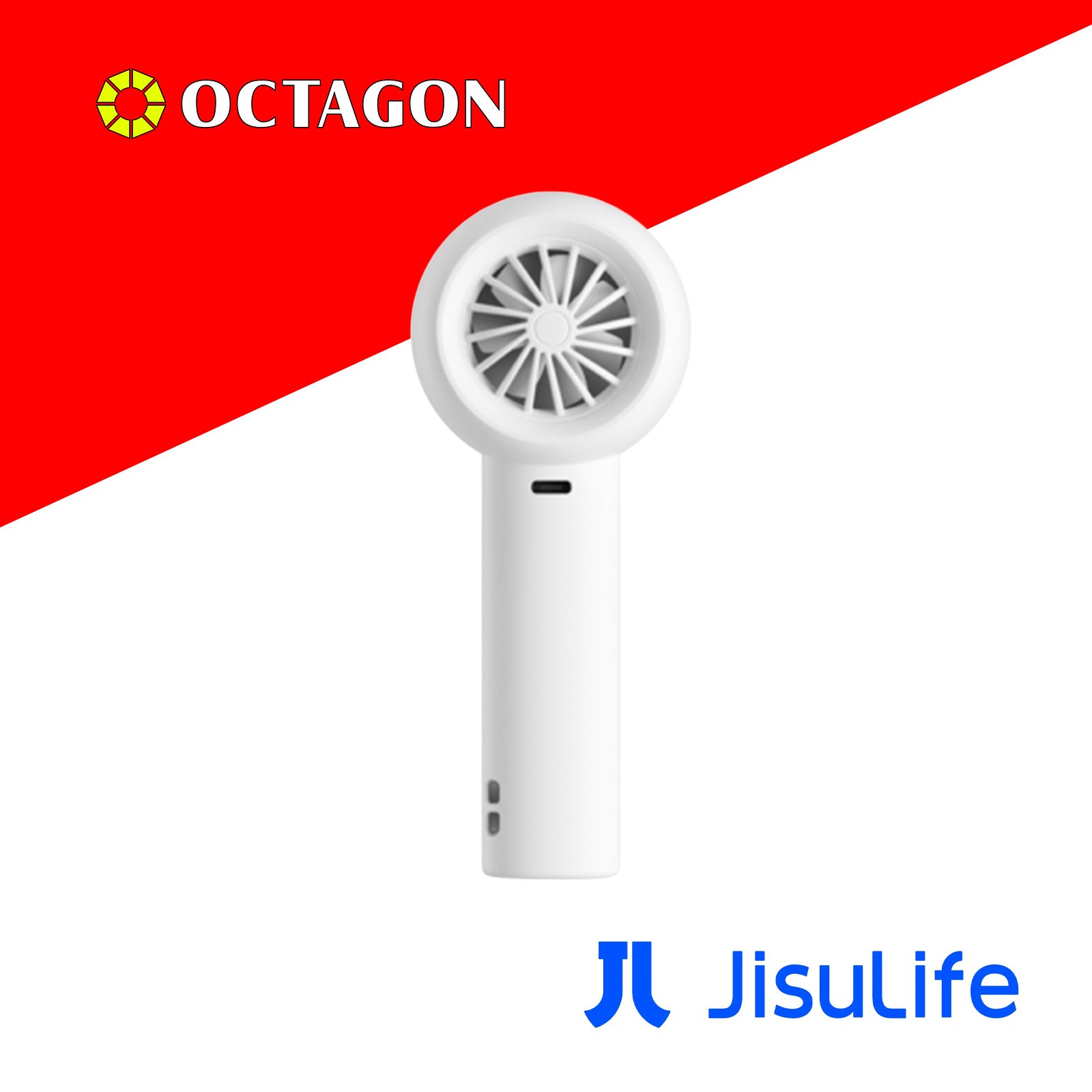 JISULIFE LIFE5 2000MAH WHITE HANDHELD FAN