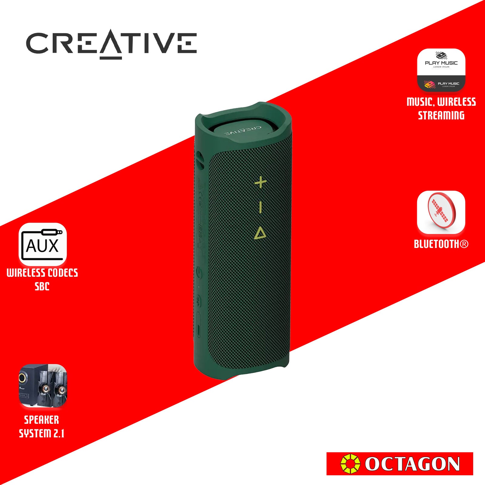 CREATIVE MUVO GO MF8405 SPEAKER WATERPROOF PORTABLE BLUETOOTH 5.3