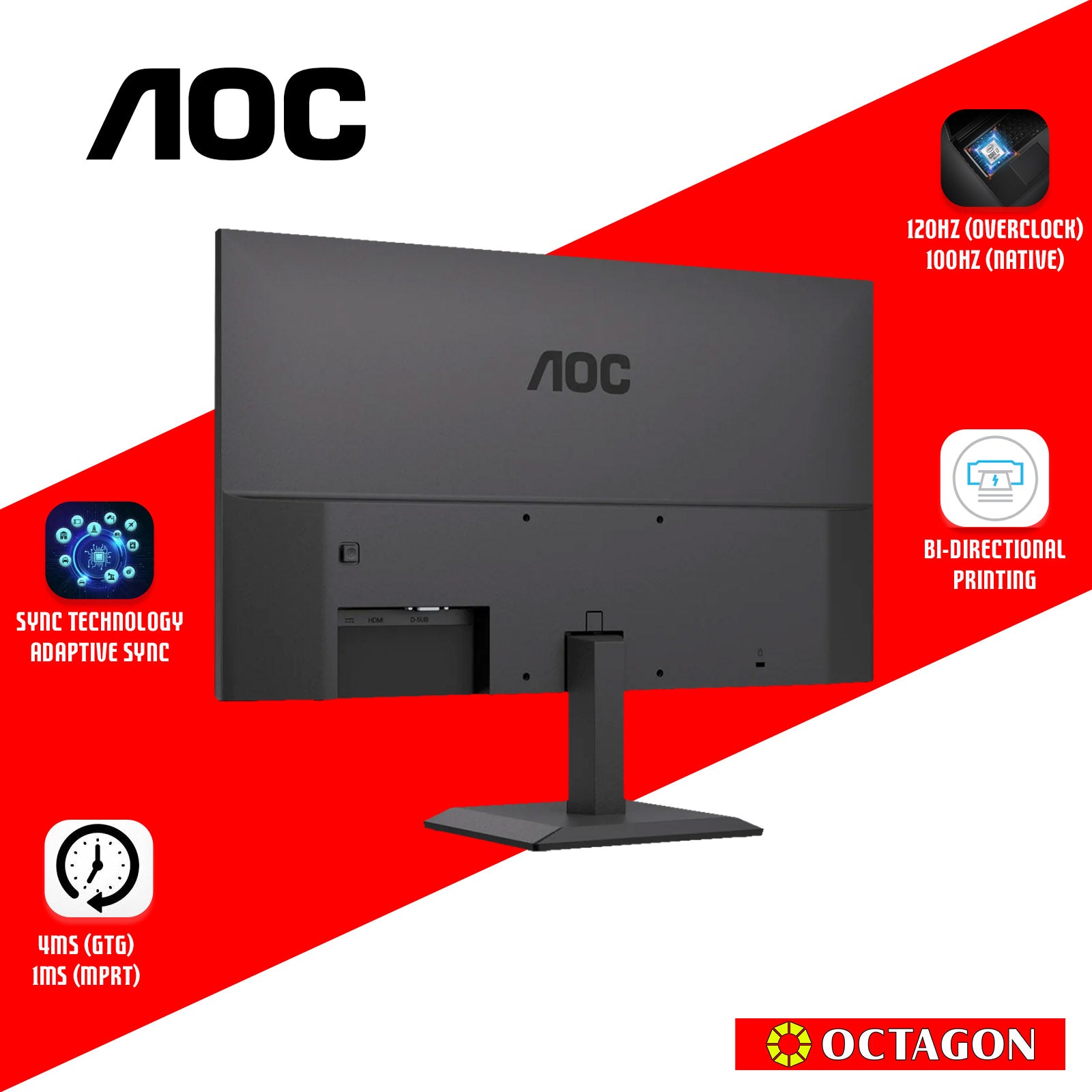 AOC 22B40HM 21.5 VA 120HZ FHD MONITOR