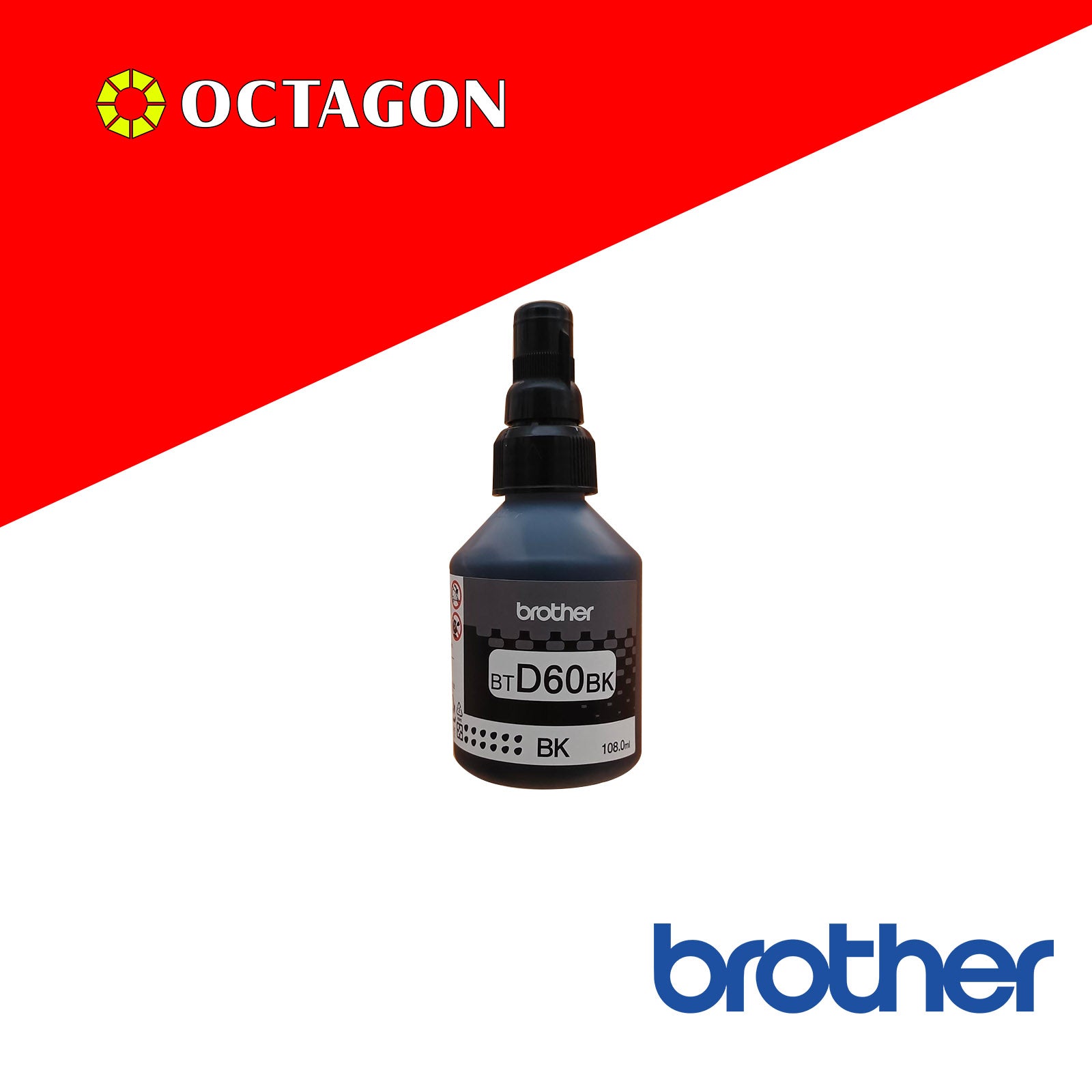 BROTHER BTD-60BK INK BOTTLE TWIN PACK