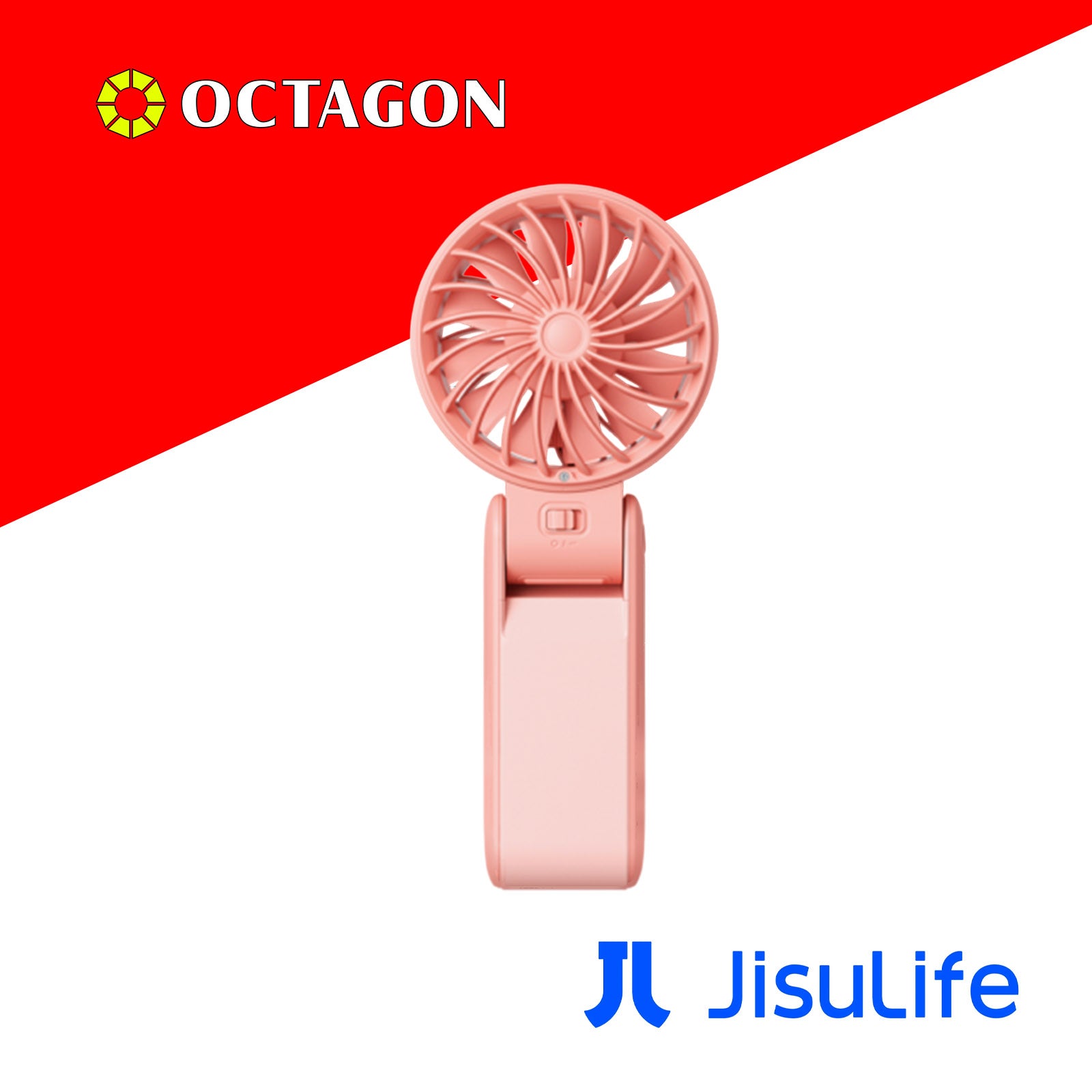 JISULIFE LIFE7 3600MAH PINK/GRAY/BLACK HANDHELD FAN