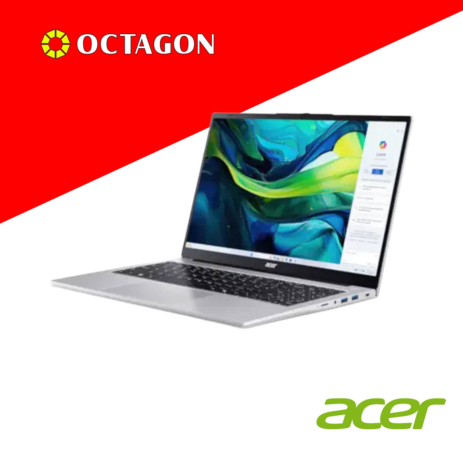 ACER ASPIRE LITE AL15-42P-R8GK/ RYZEN 7 7730U/ 16GB/ 1TB SSD/ 15.6" IPS FHD/ WIN 11/ OFFICE HOME 2024 + OFFICE 365 1YR/ SILVER