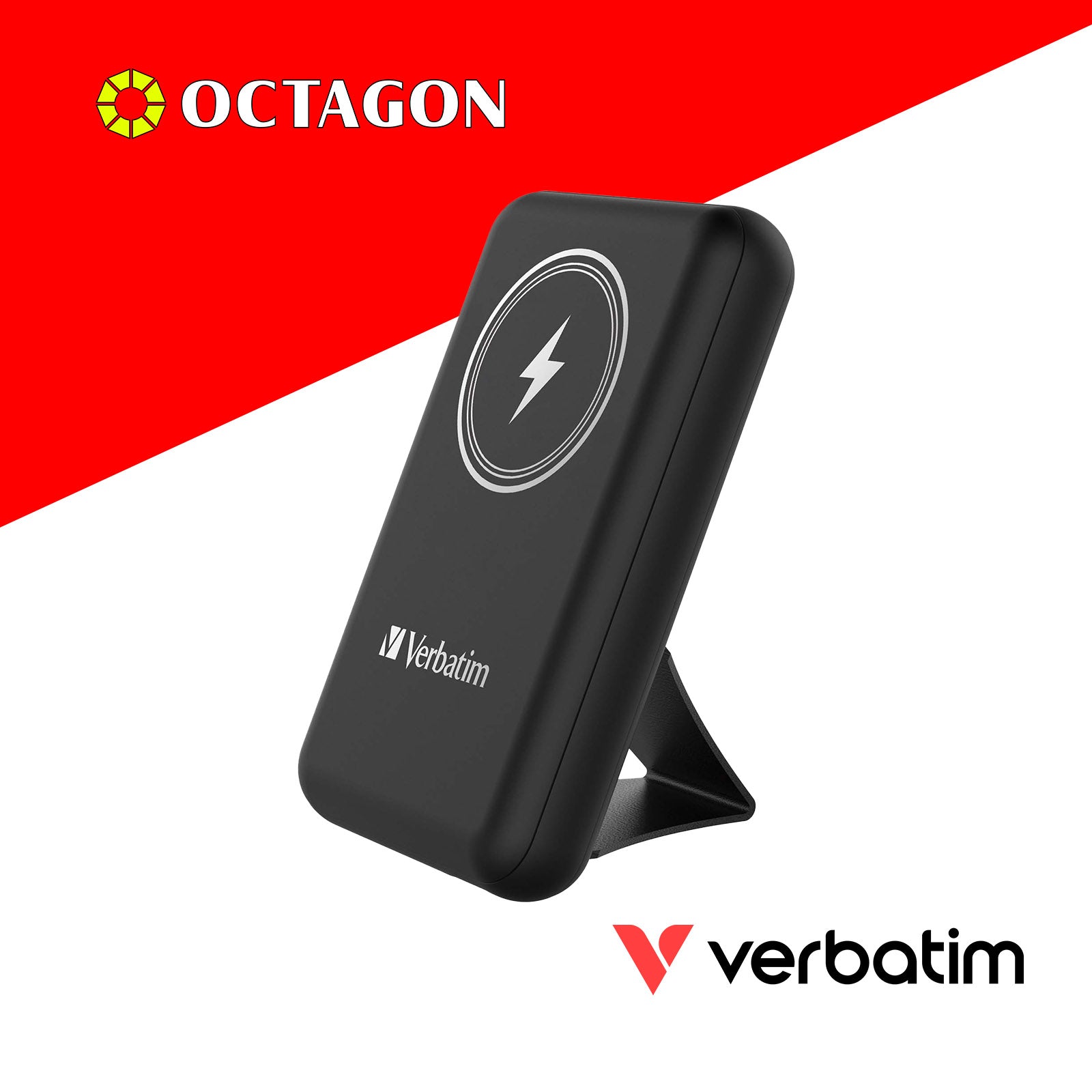 VERBATIM 66906 POWER PACK 10000MAH MAGNETIC WIRELESS CHARGING (BLACK)