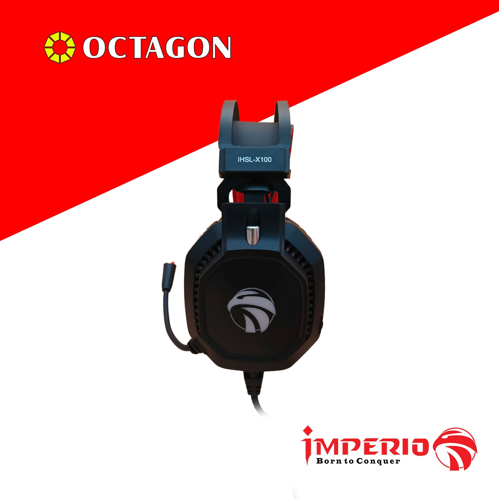 IMPERIO IHSL-X100 RGB GAMING HEADSET USB+3.5MM PLUG