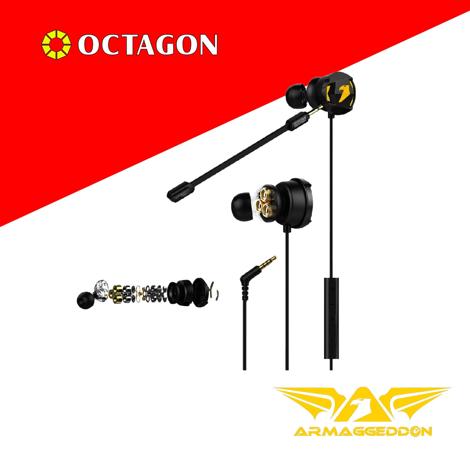 ARMAGGEDDON WASP-7 PRO 3D TYPE-C GAMING IN-EAR HEADSET WITH DETACHABLE MIC
