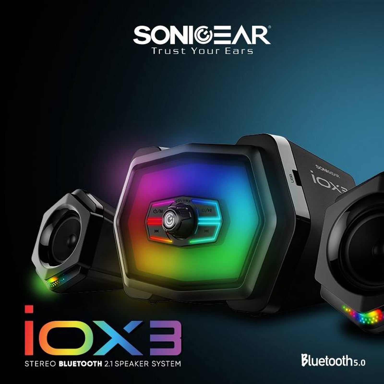 SONIC GEAR IOX 3 BT5.0 2.1 SPEAKER