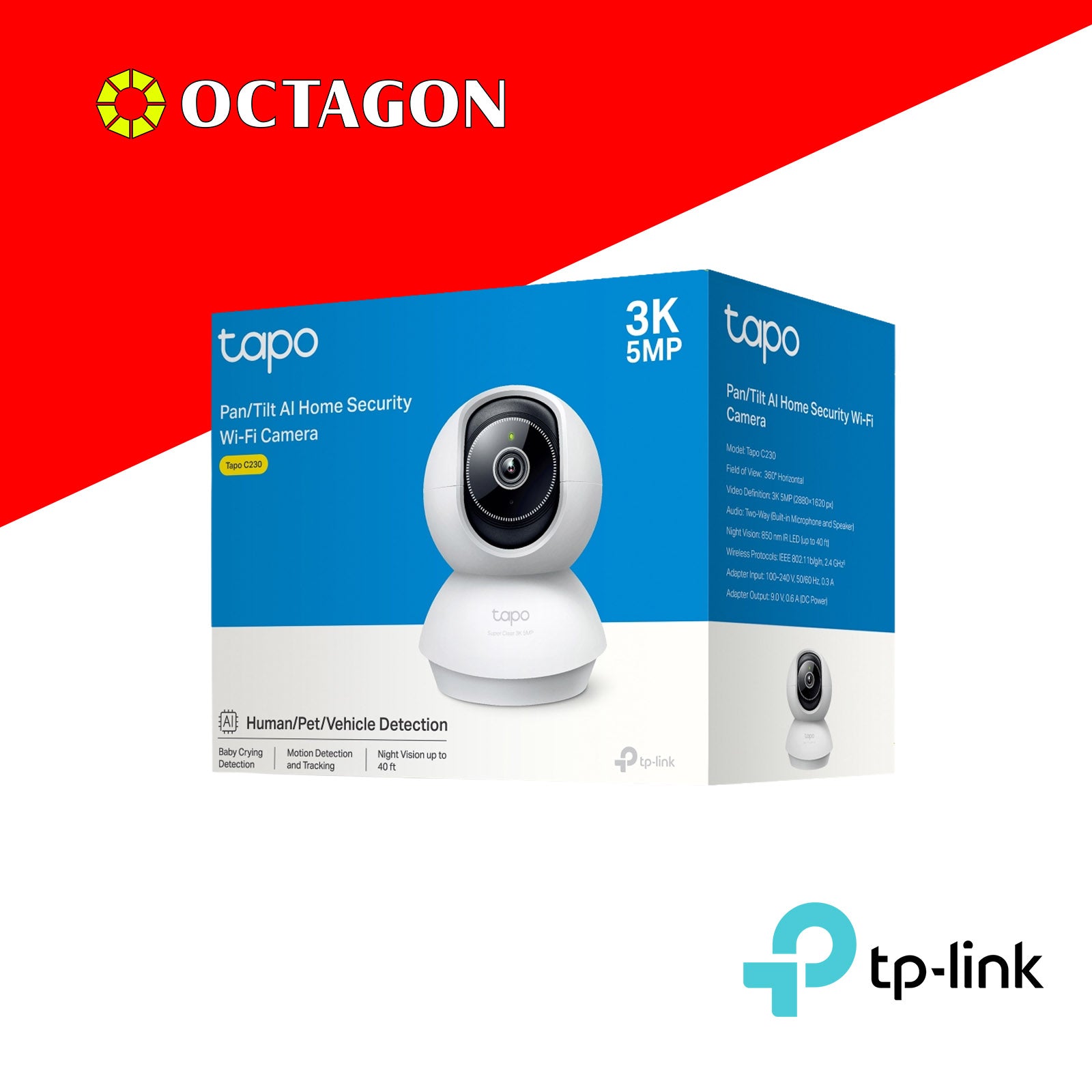 TPLINK TAPO C230 PAN/T1LT HOME SECURITY WIFI CAMERA
