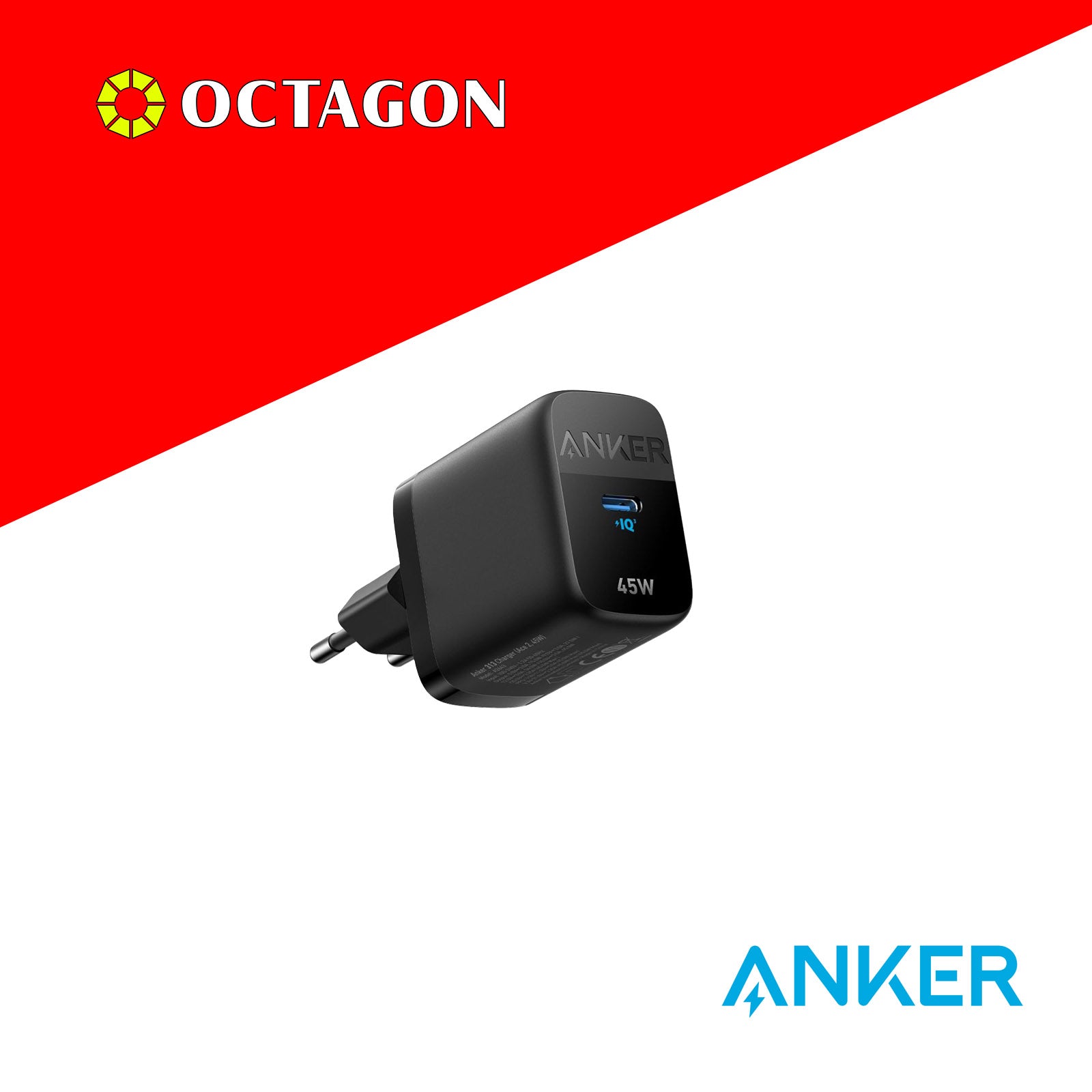 ANKER 313 45W USB C WALL CHARGER BLACK