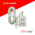 SILVERTEC SV08(3M) 3-OUTLET US 2PIN POWER STRIP/ 6A/ 1500W/ 250V