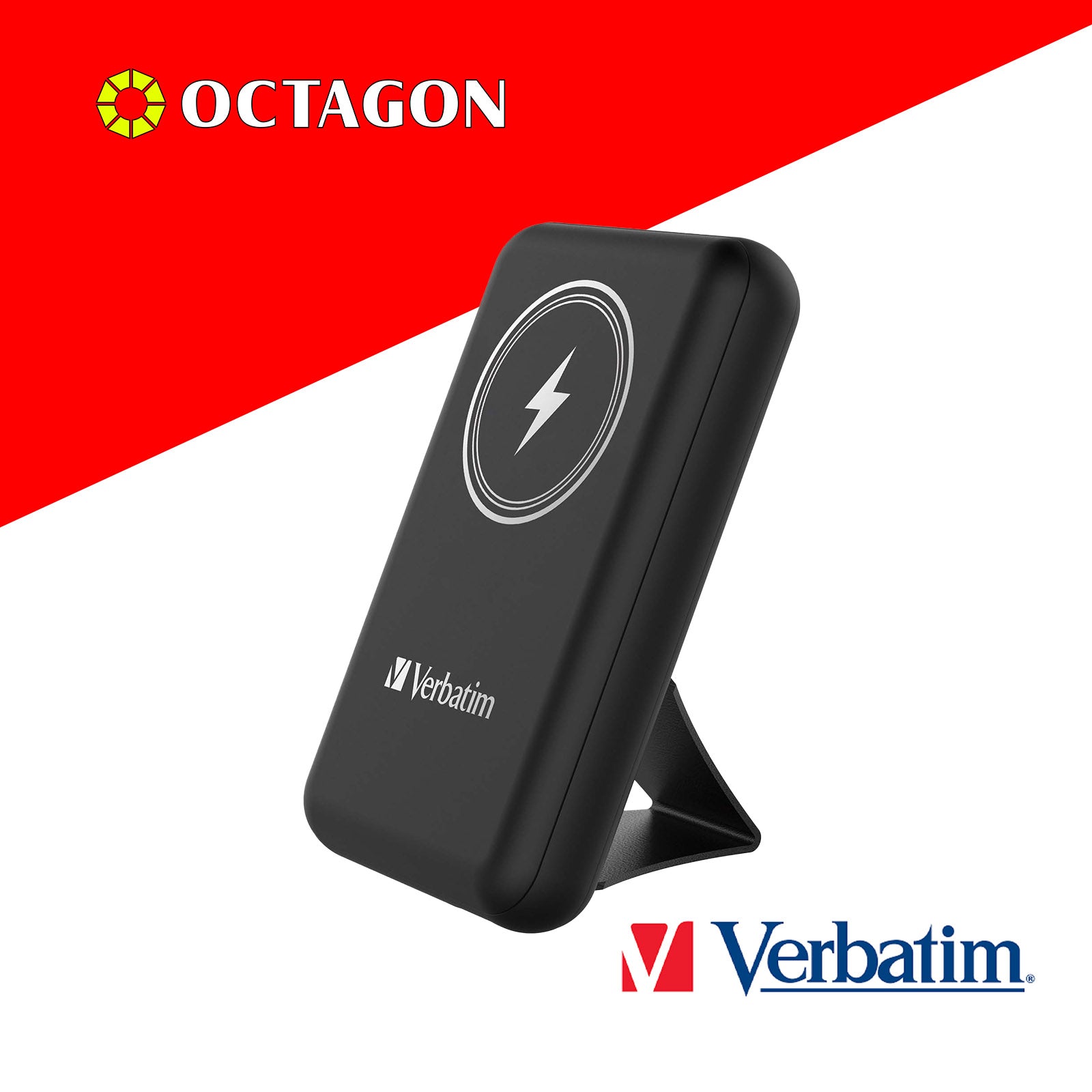 VERBATIM 66906 POWER PACK 10000MAH MAGNETIC WIRELESS CHARGING (BLACK)