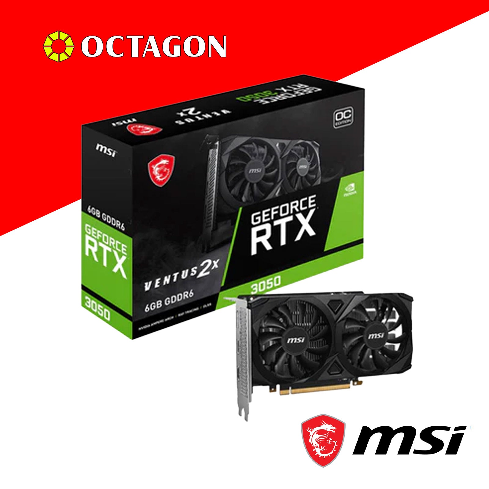 MSI RTX3050 VENTUS 2X 6G OC