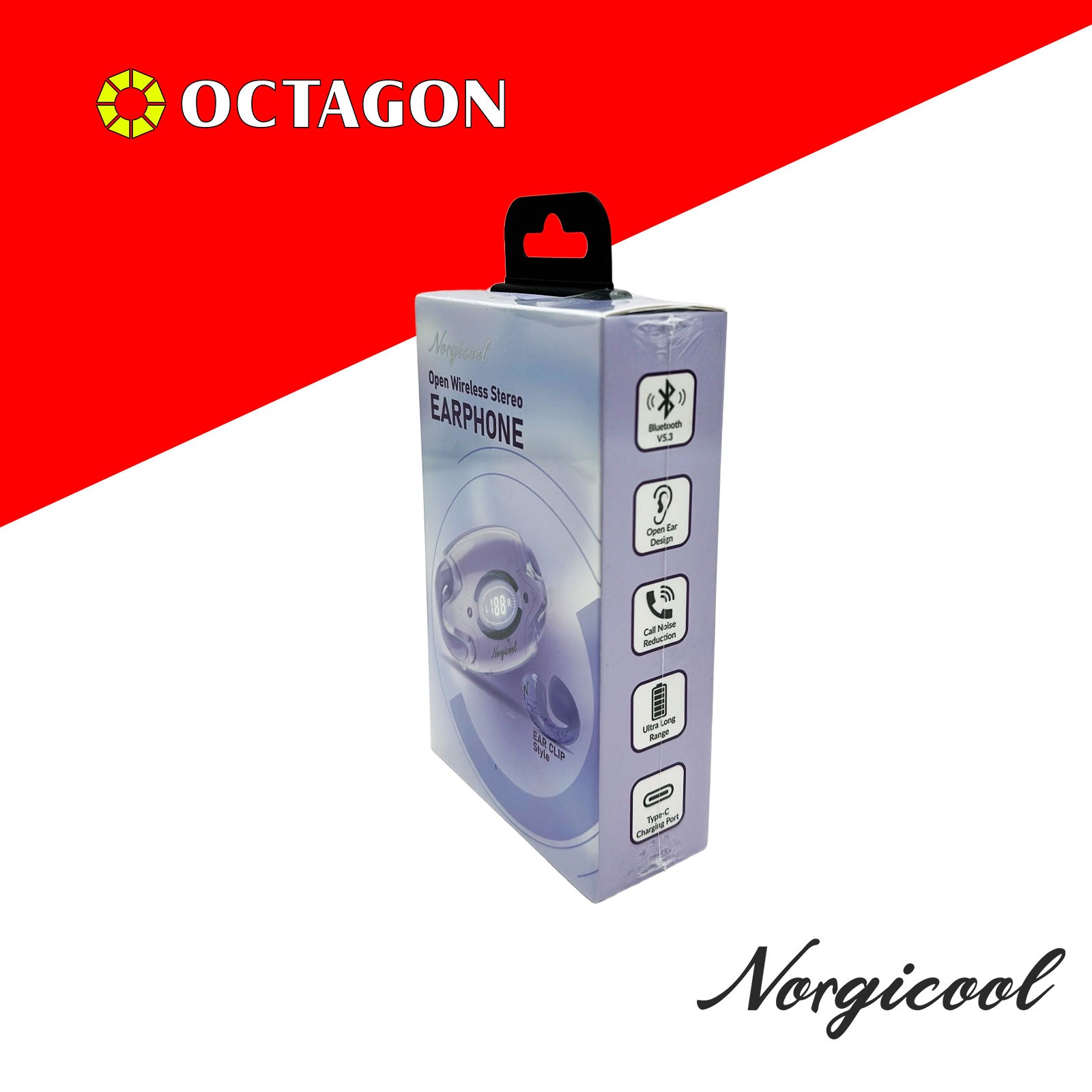 NORGICOOL NE88-PL TWS BT5.3 EAR CLIP EARPHONE