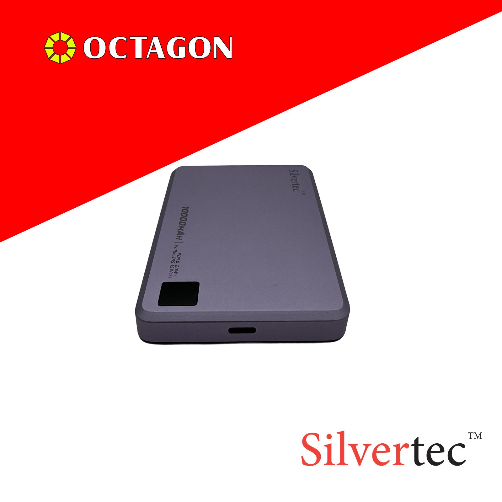 SILVERTEC SRT-MP100-PP ULTRA-SLIM MAGNETIC WIRELESS PD20W POWERBANK 10000MAH (LIGHT PURPLE)