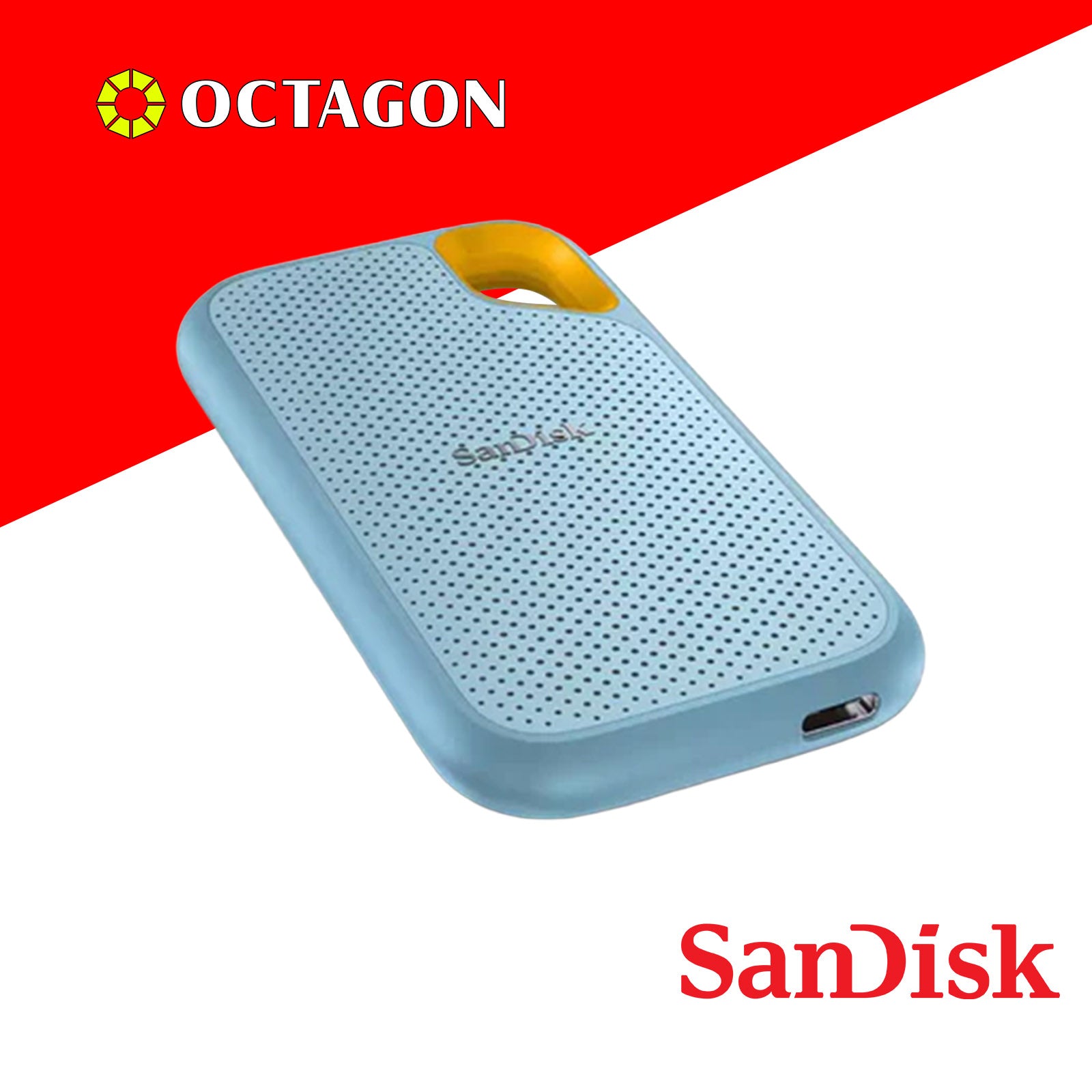 SANDISK E61 1TB SKY BLUE PORTABLE SSD (SDSSDE61-1T00-G25B)