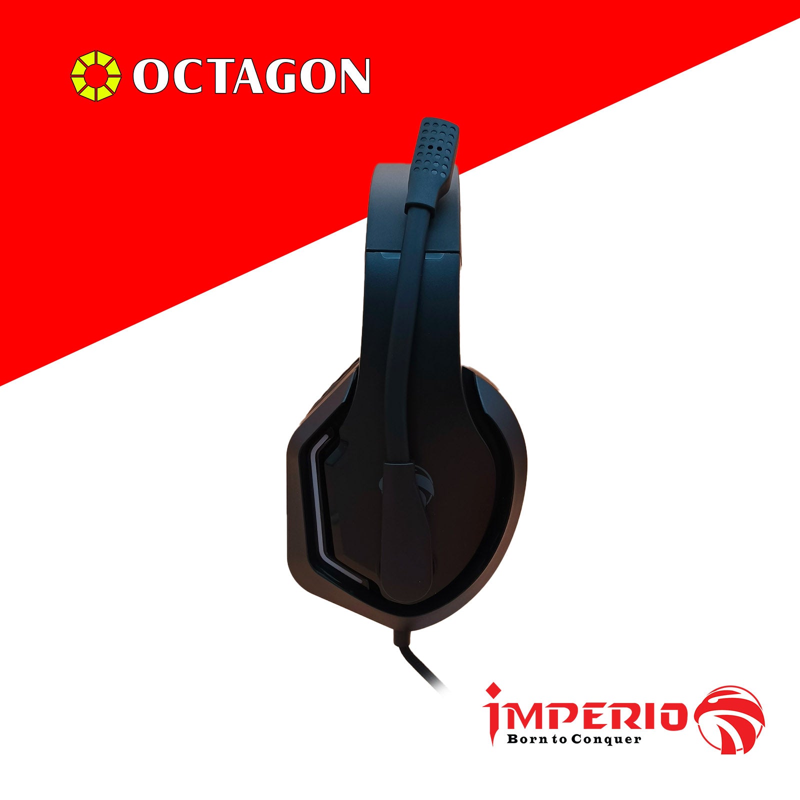 IMPERIO IHSL-X300-BK RGB GAMING HEADSET LIGHT USB+3.5MM PLUG