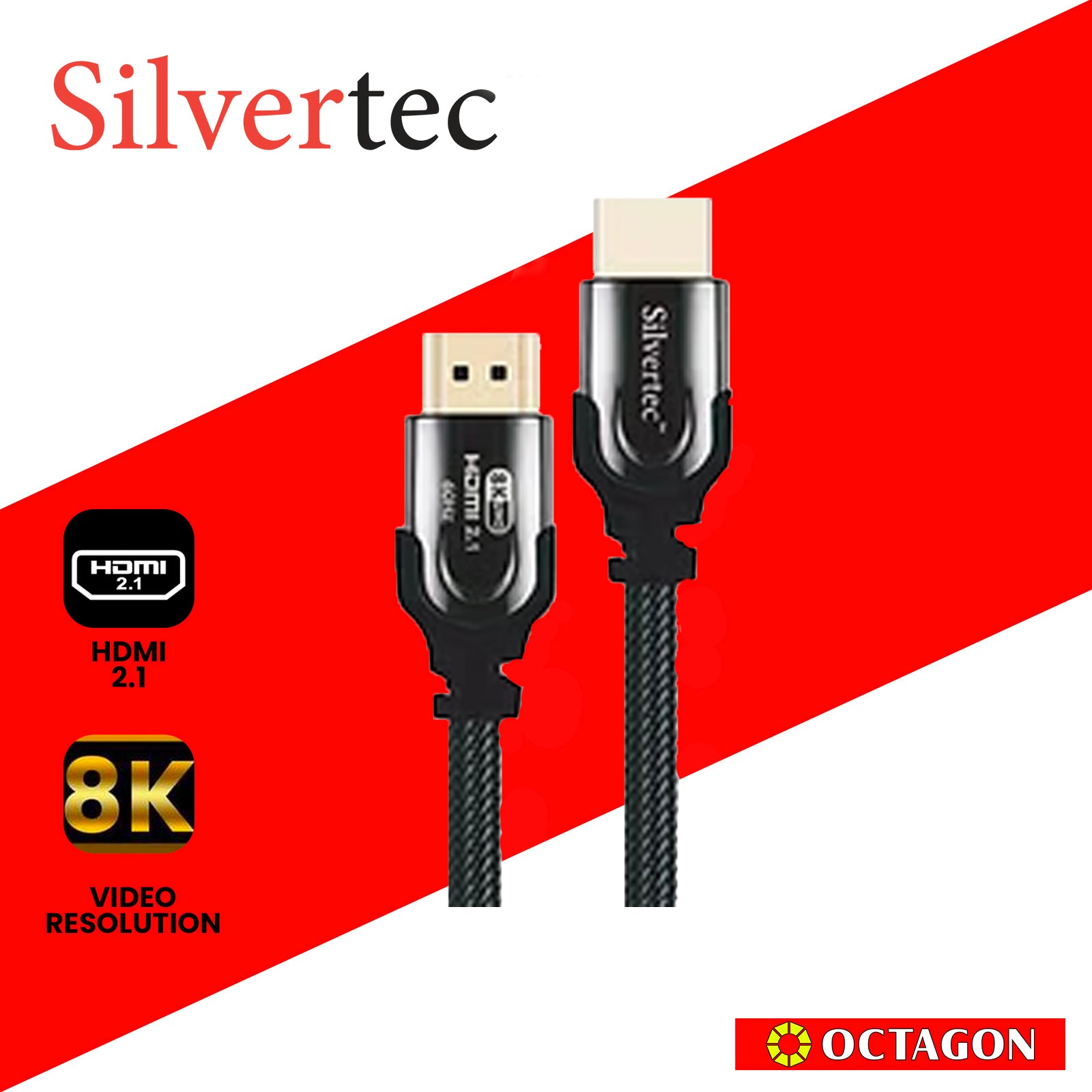 SILVERTEC 8K2M-GY 2M HDMI 2.1V ZINC