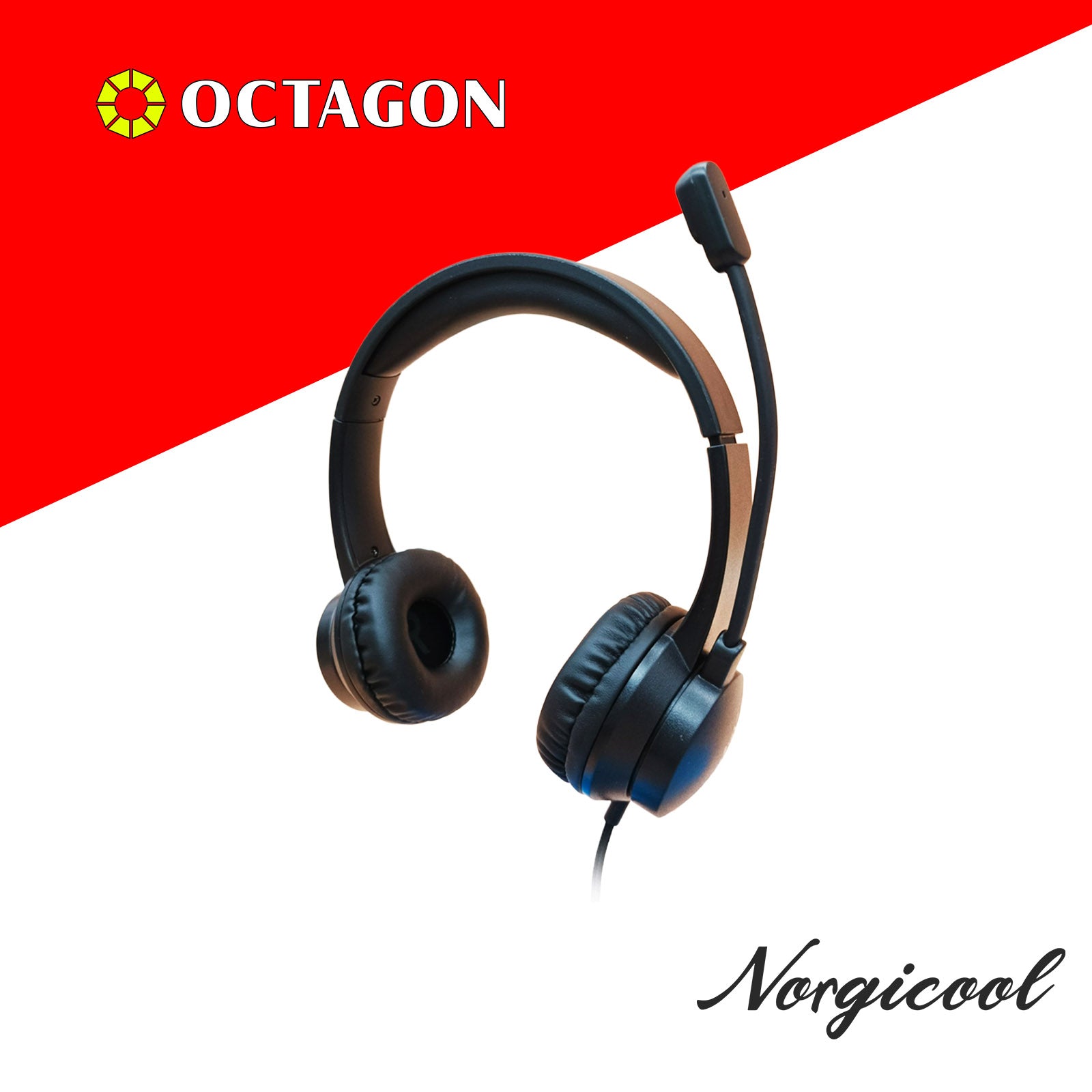 NORGICOOL NSH-002 USB HEADSET WITH MICROPHONE & VOLUME CONTROL