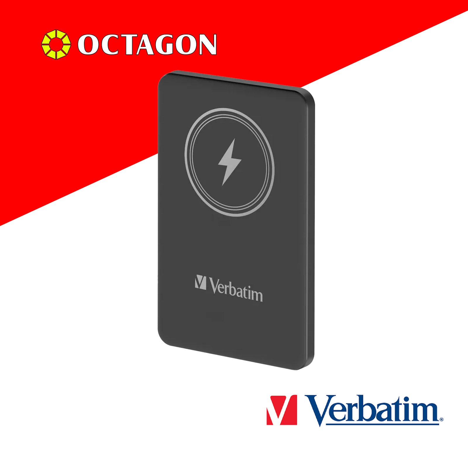 VERBATIM 66907 POWER PACK 5000MAH MAGNETIC WIRELESS CHARGING (BLACK)