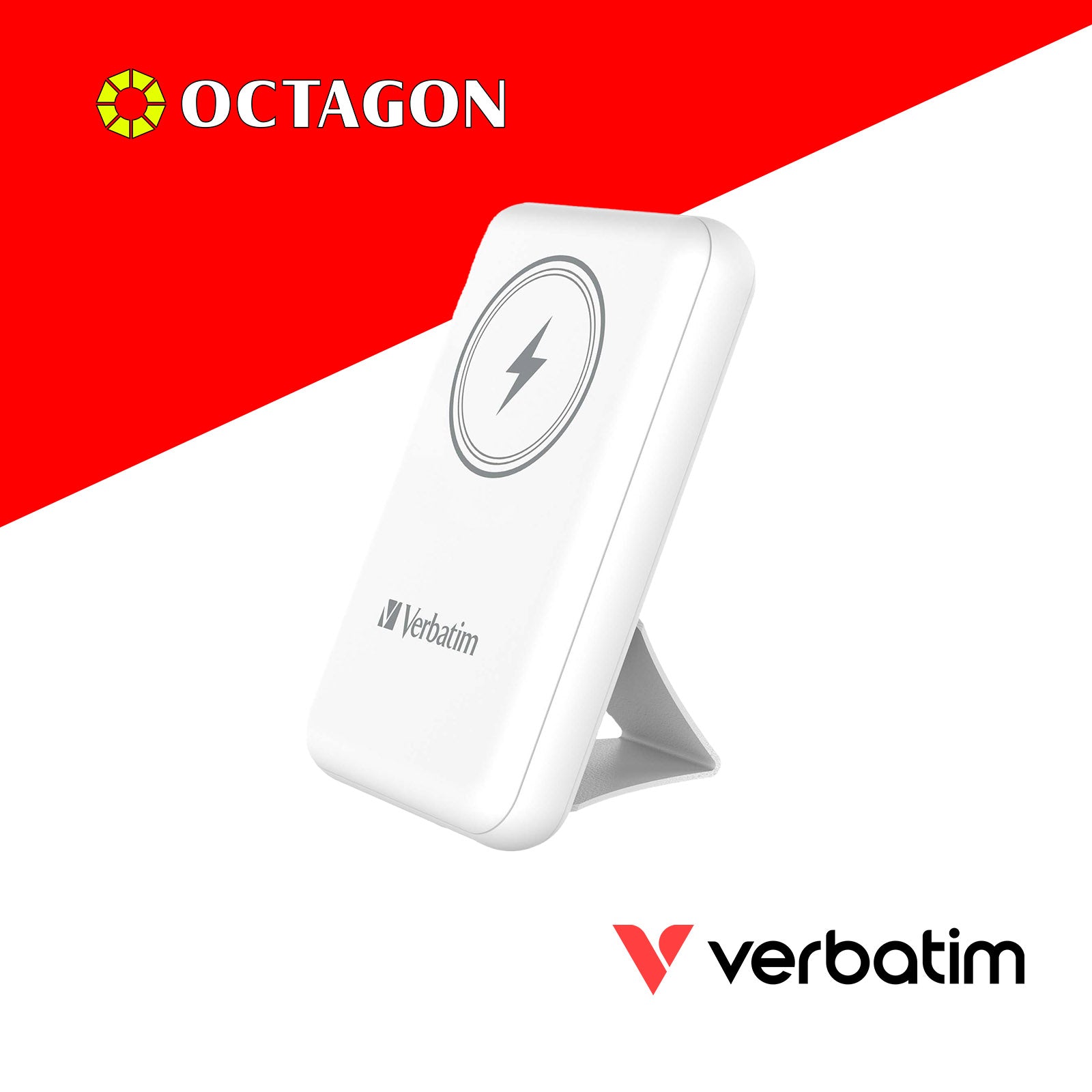VERBATIM 66905 POWER PACK 10000MAH MAGNETIC WIRELESS CHARGING (WHITE)
