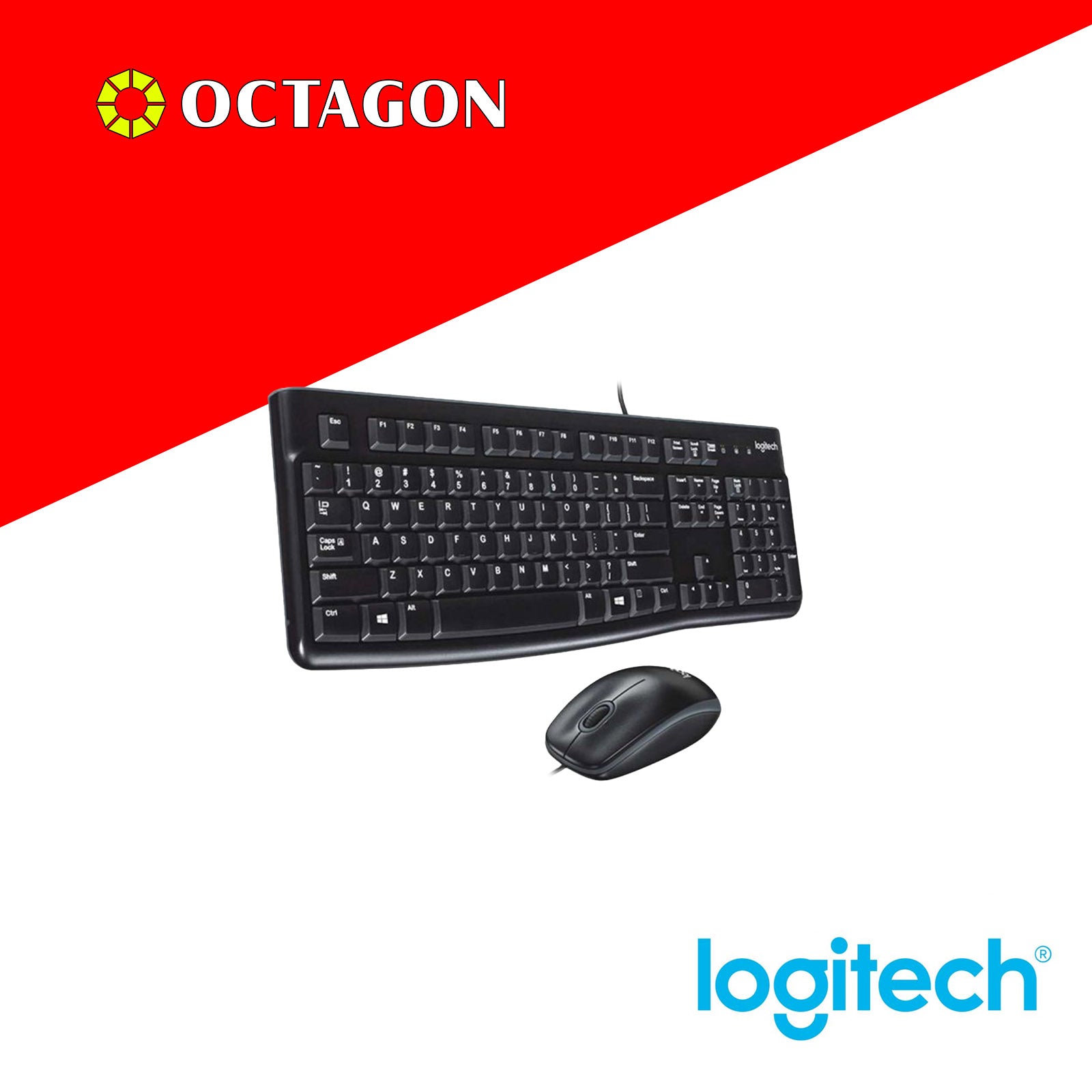 LOGITECH MK120-N COMBO WIRED USB KEYBOARD & MOUSE
