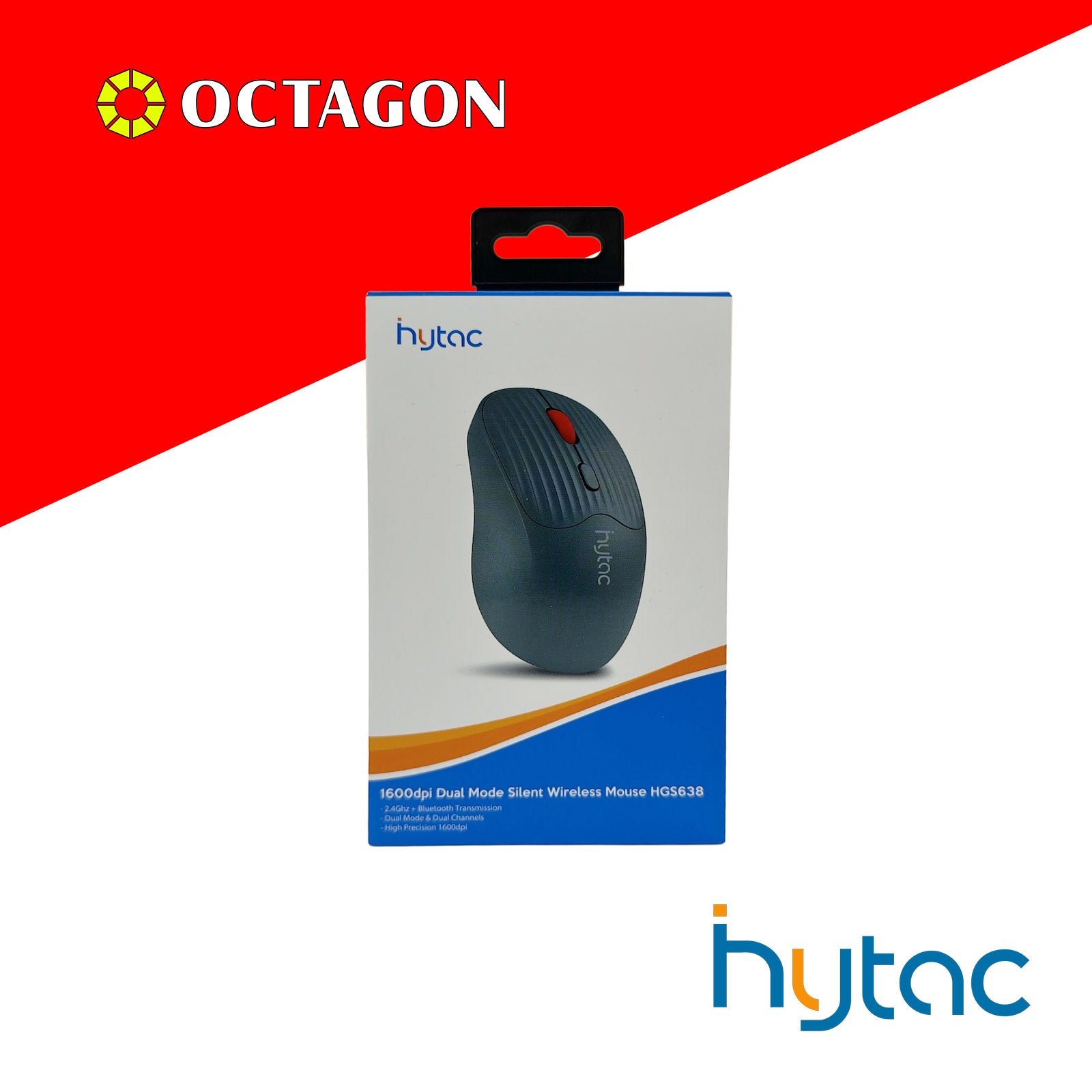 HYTAC HGS638 GREY 1600DPI DUAL MODE SILENT WIRELESS MOUSE