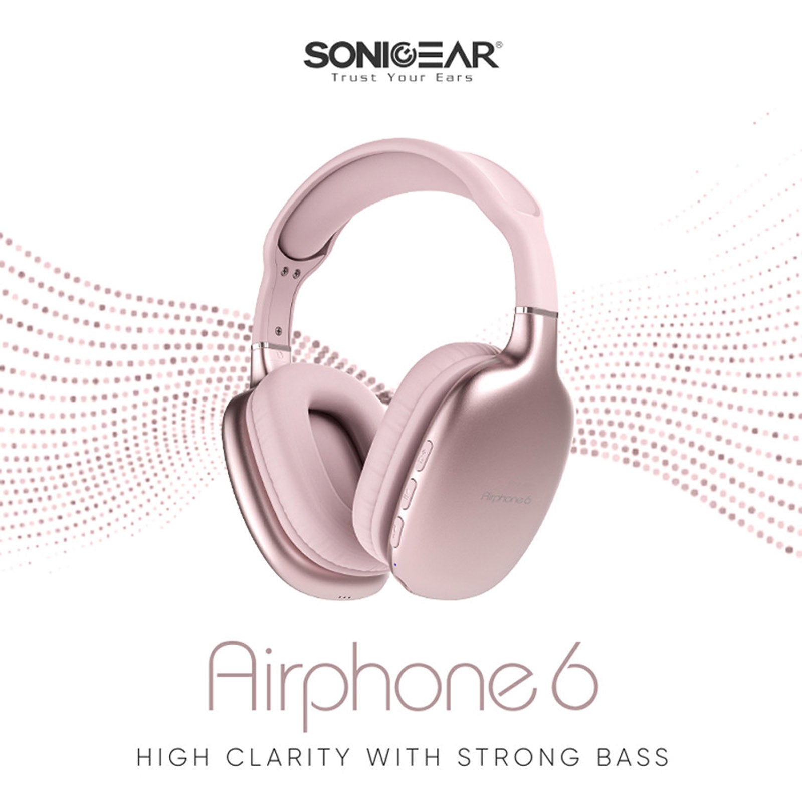 SONIC GEAR AIRPHONE 6 MAUVE PINK BT5.0 HEADSET (TYPE C PORT)