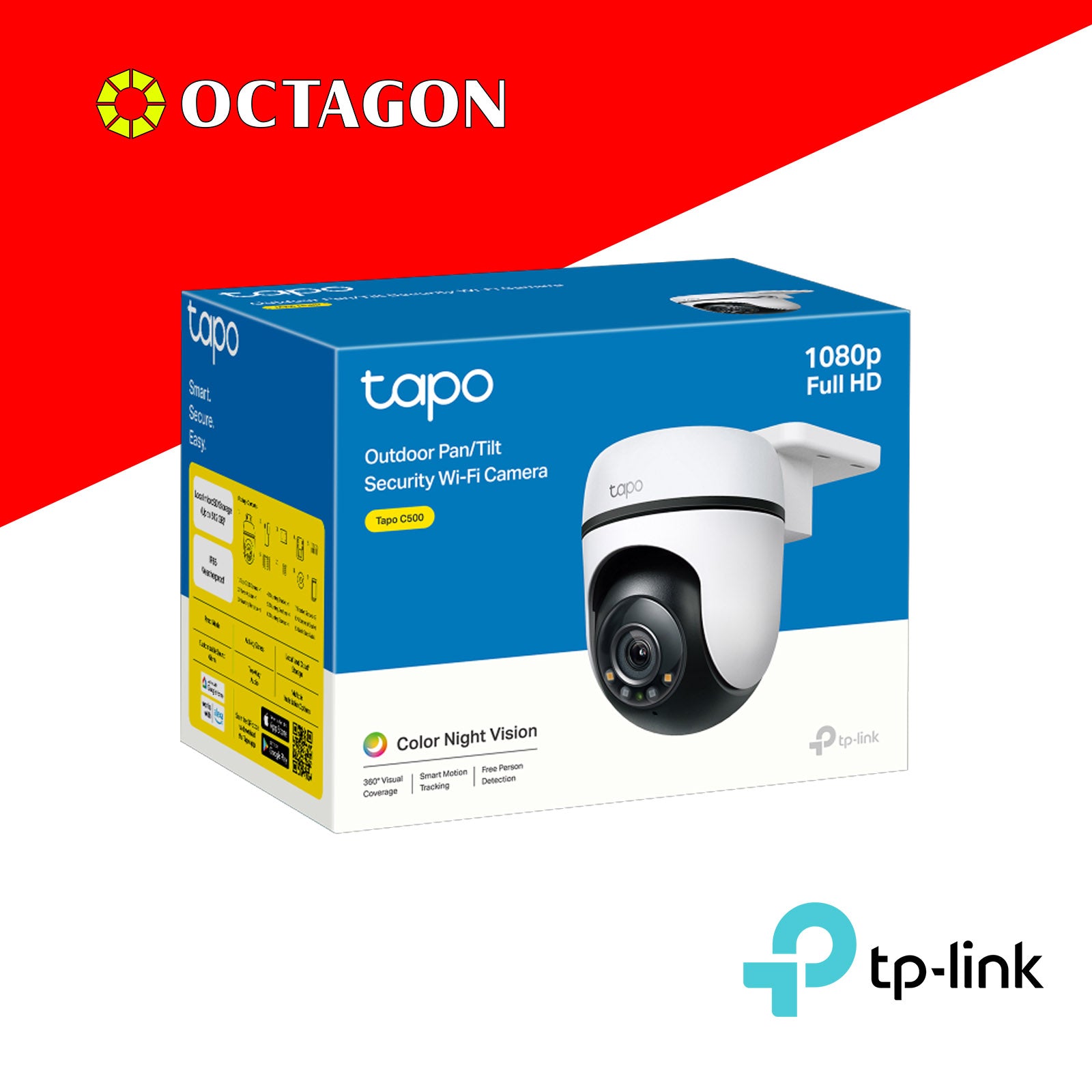 TPLINK TAPO C500 OUTDOOR PAN/TILT SECURITY WIFI CAMERA 1080P FULL HD 360Â° LIVE