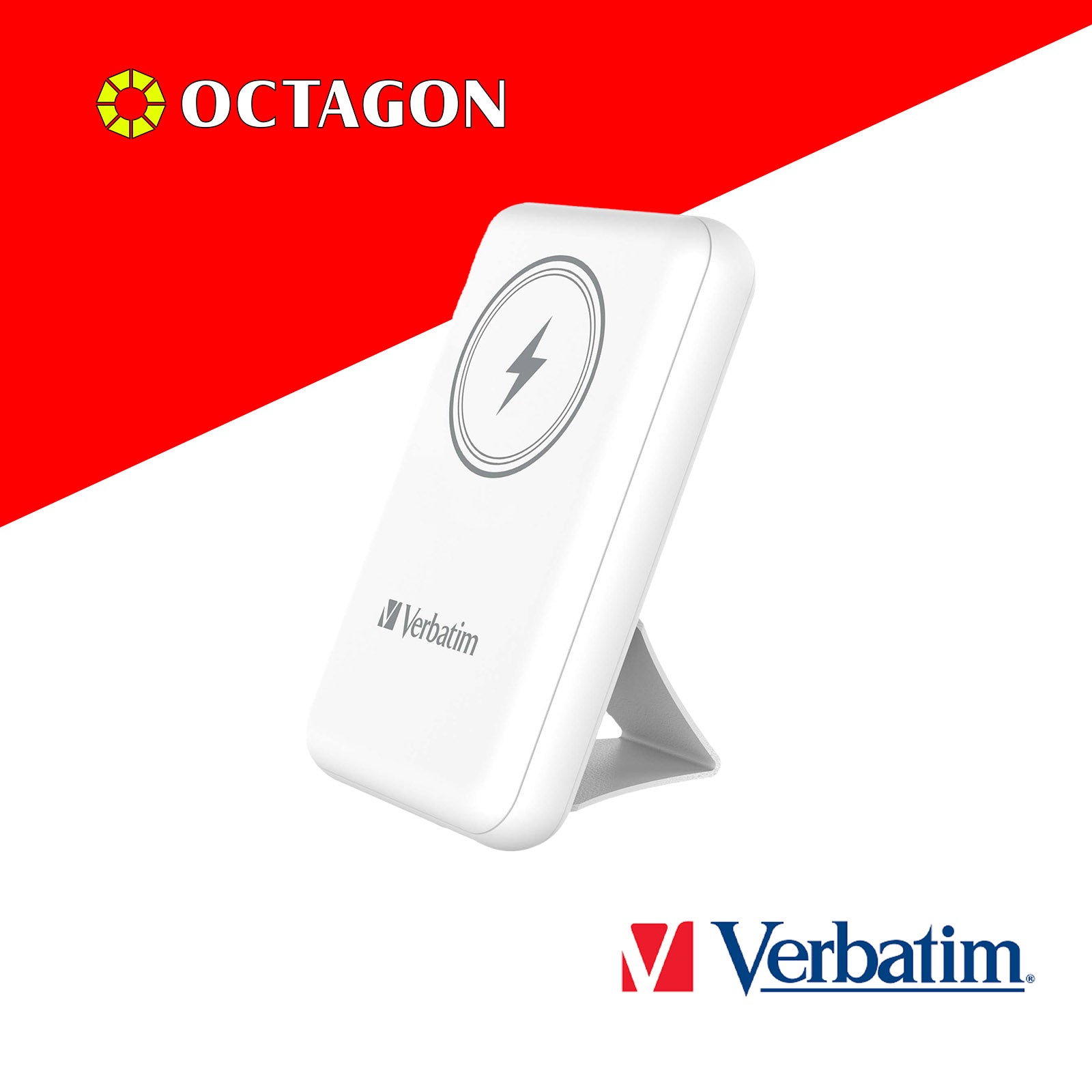 VERBATIM 66905 POWER PACK 10000MAH MAGNETIC WIRELESS CHARGING (WHITE)