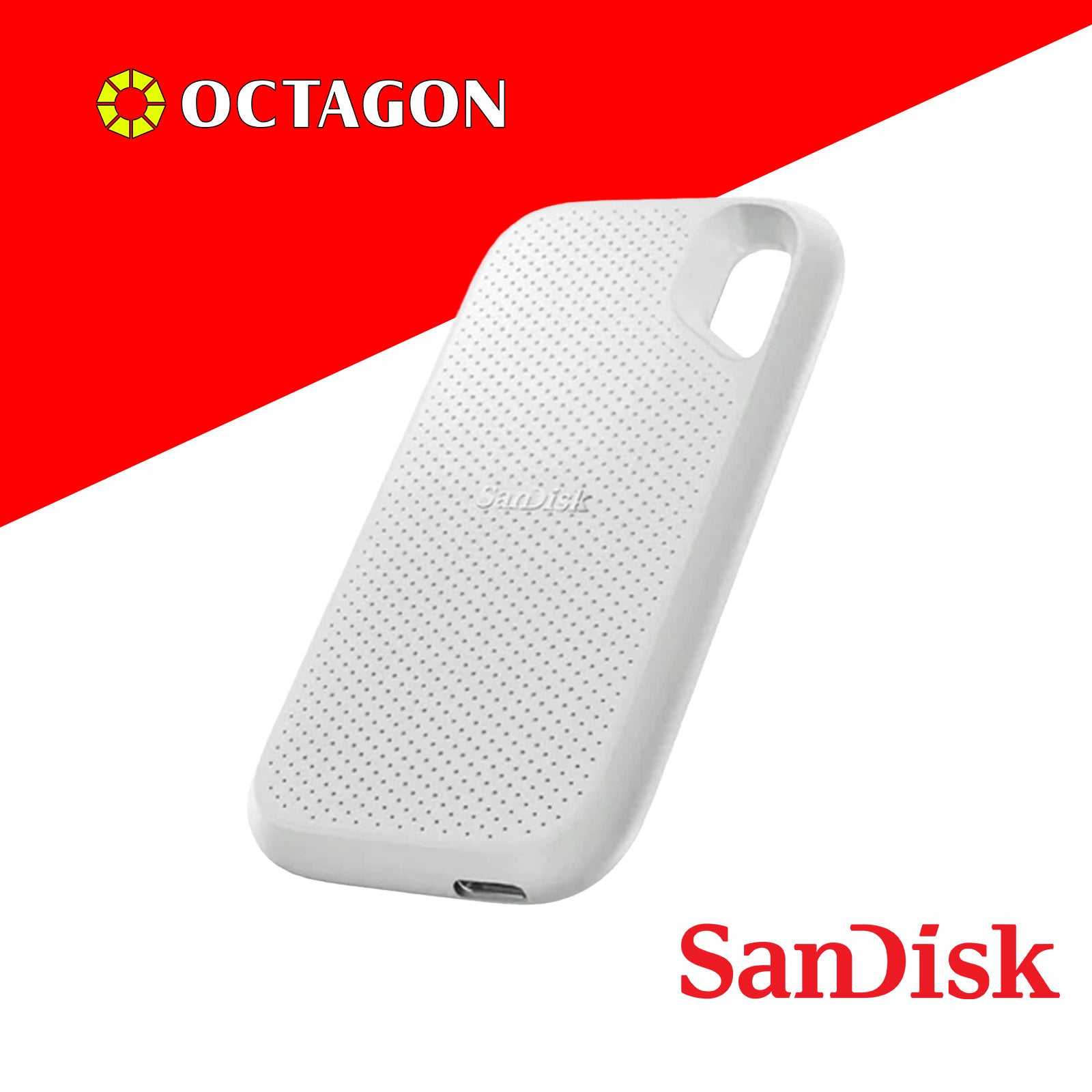 SANDISK E61 1TB WHITE PORTABLE SSD (SDSSDE61-1T00-G46W)