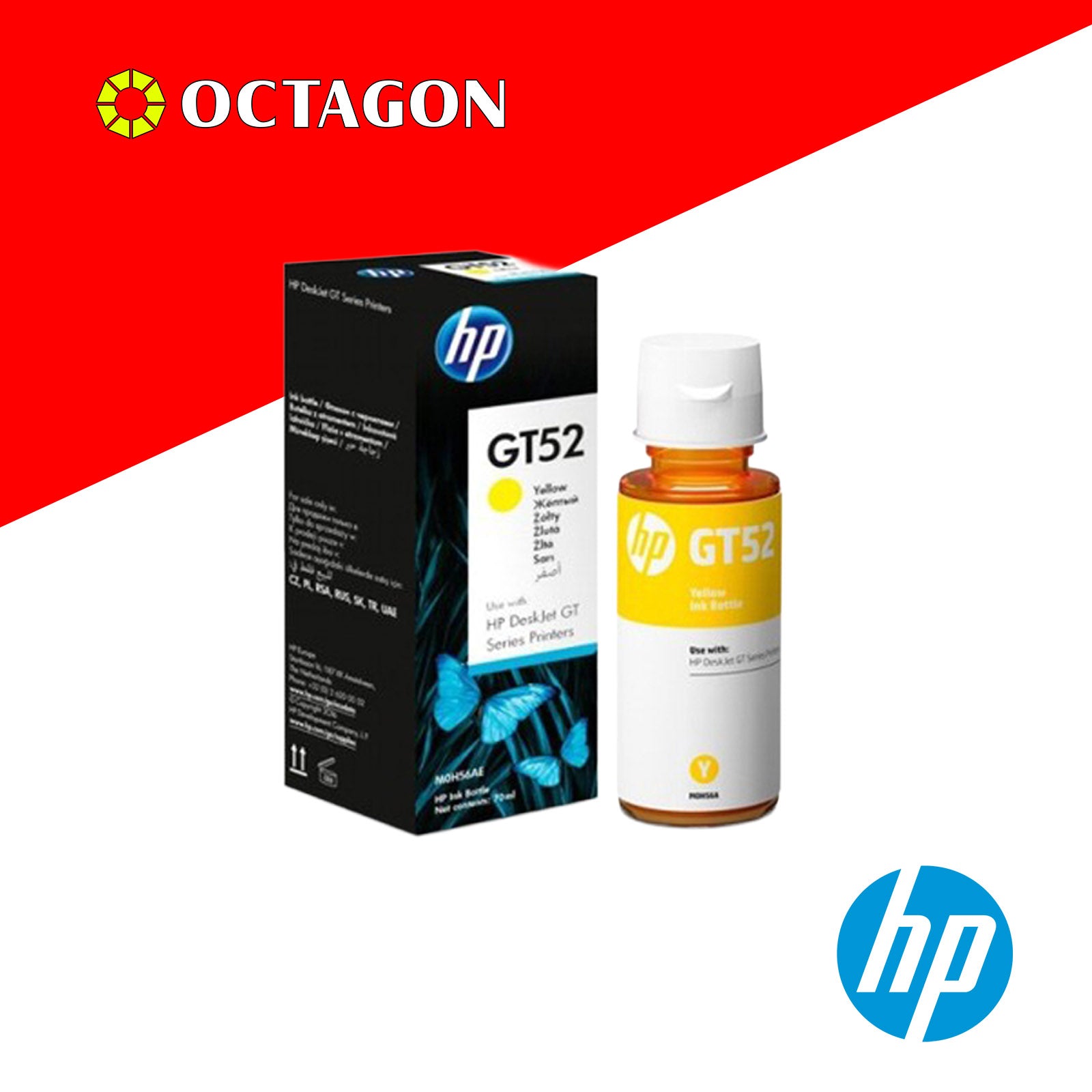 HP MOH56AA GT52 YELLOW INK BOTTLE