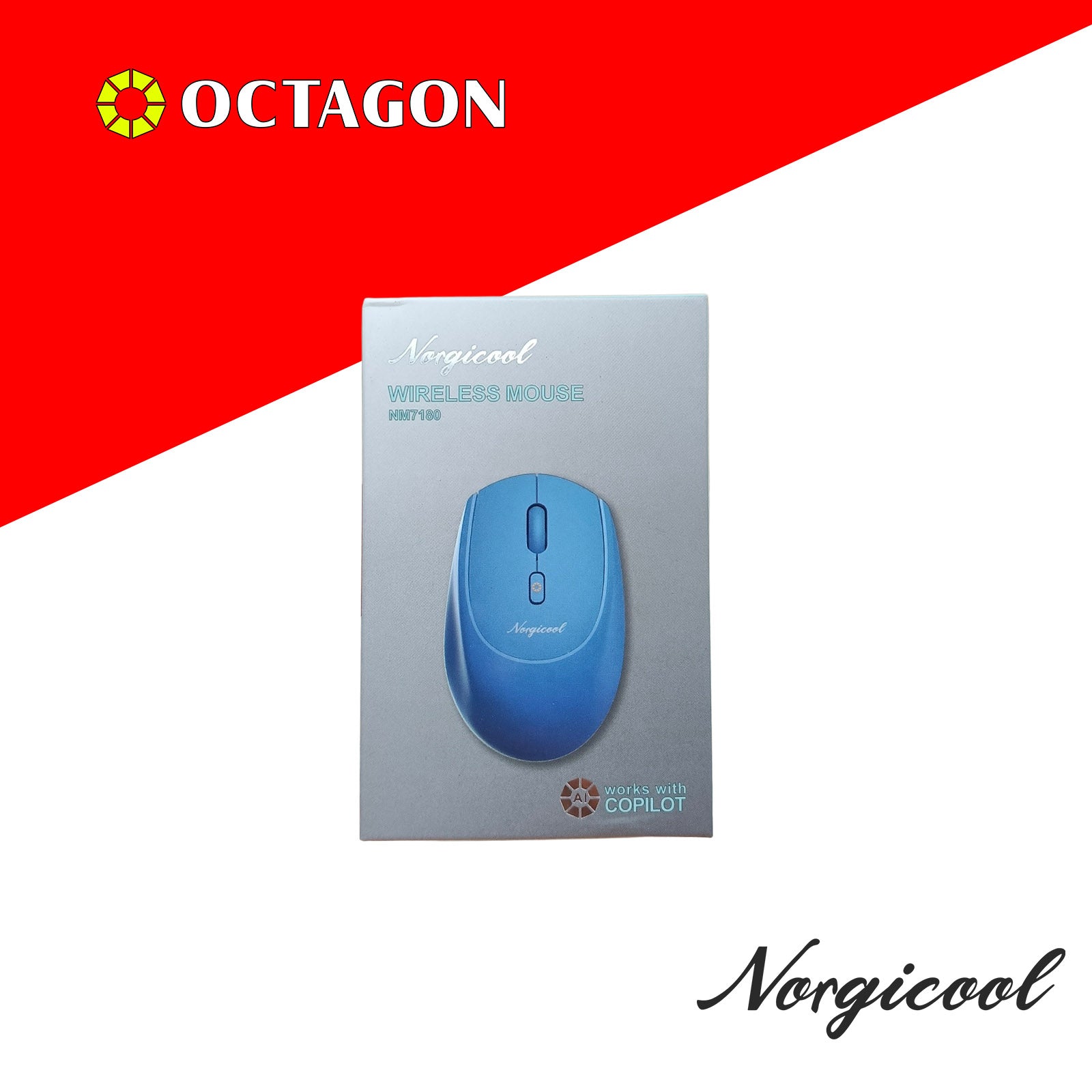 NORGICOOL NM7180 WIRELESS MOUSE BLUE/RED