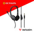 VERBATIM 41646 URBAN HEADGEAR MULTIMEDIA 4 PIN JACK HEADSET WITH MIC & VOLUME CONTROL BLACK