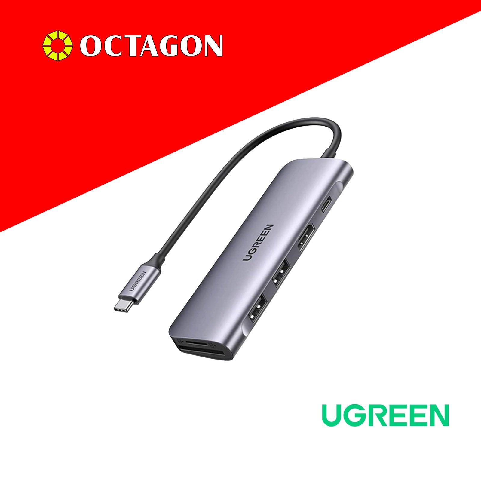 UGREEN USB-C 6-IN-1 Multifunctional Adapter Space Gray CM195/70411