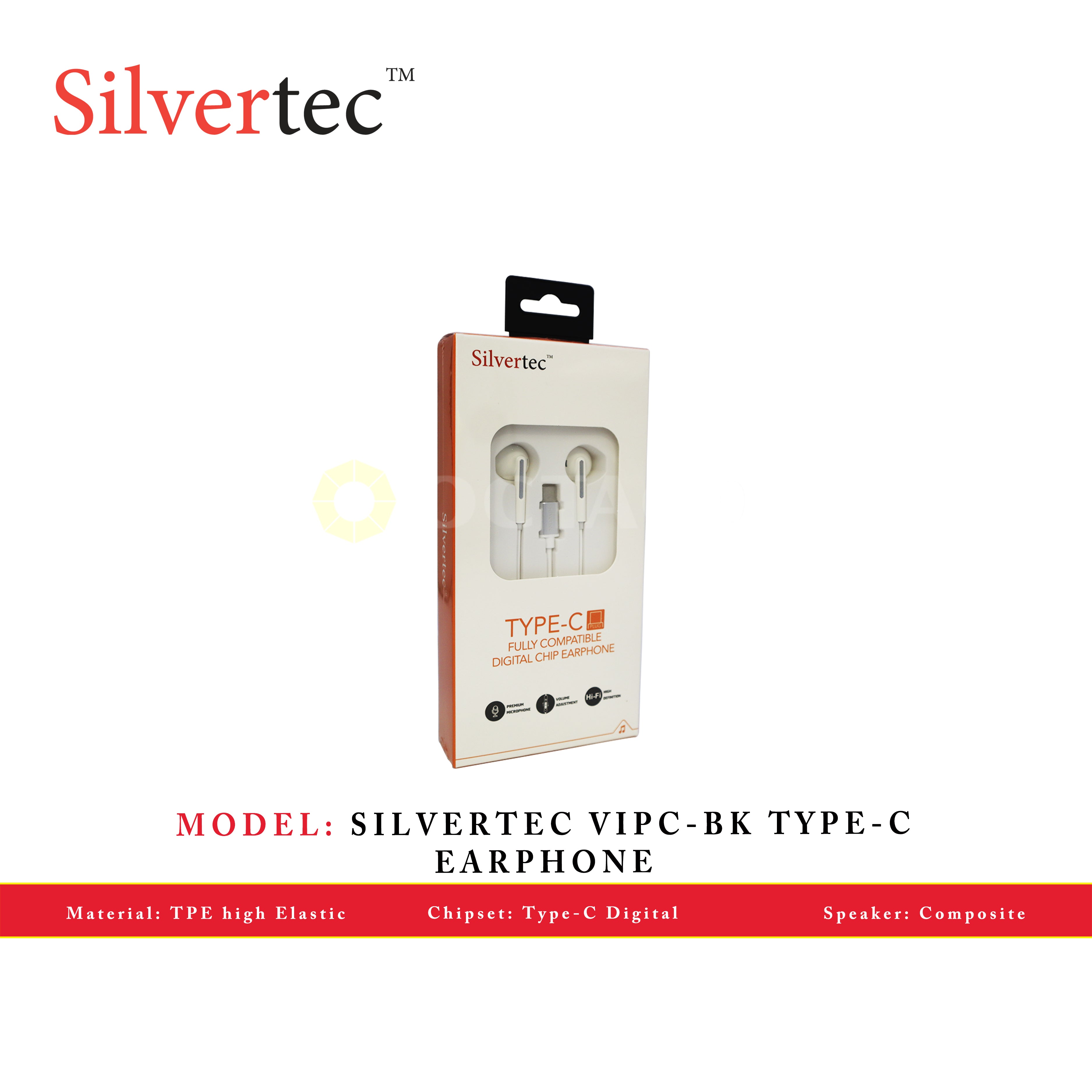 SILVERTEC VIPC-BK TYPE-C EARPHONE