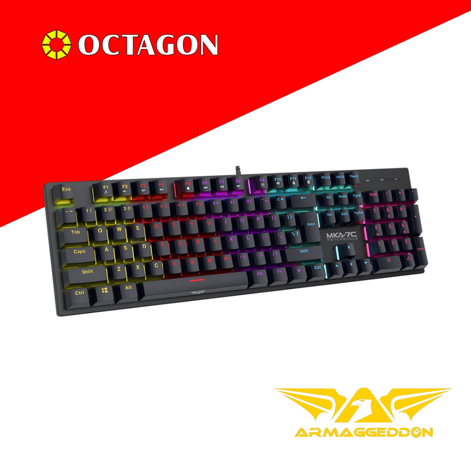 ARMAGGEDDON MKA-7C [2024]  USB 104 KEYS GAMING KEYBOARDS/HOT SWAP
