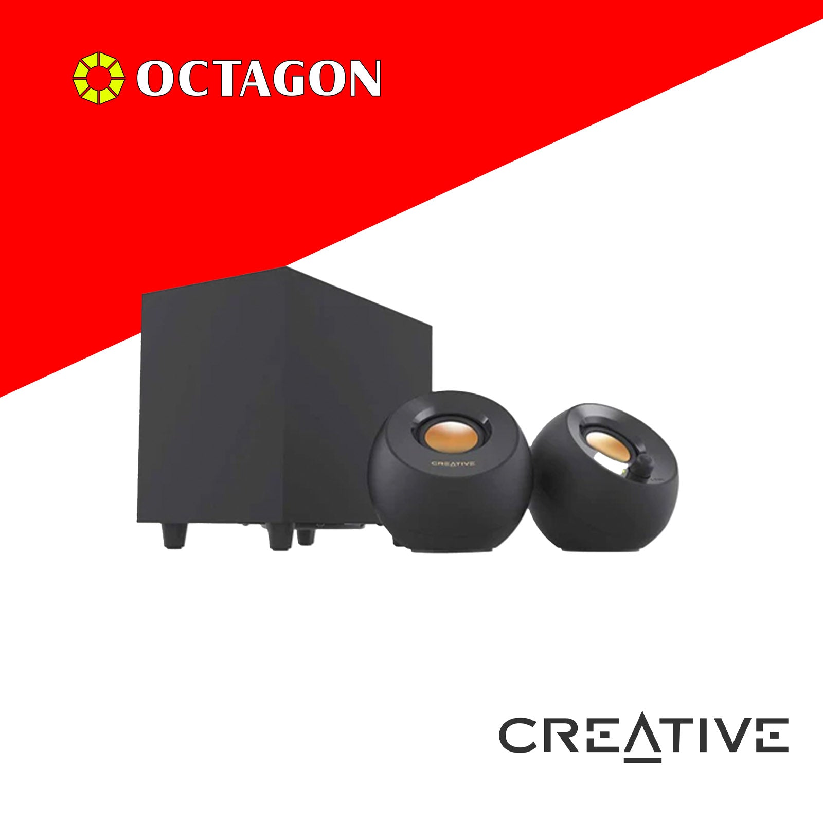 CREATIVE PEBBLE PLUS BLACK 2.1 SPEAKER USB WITH SUBWOOFER