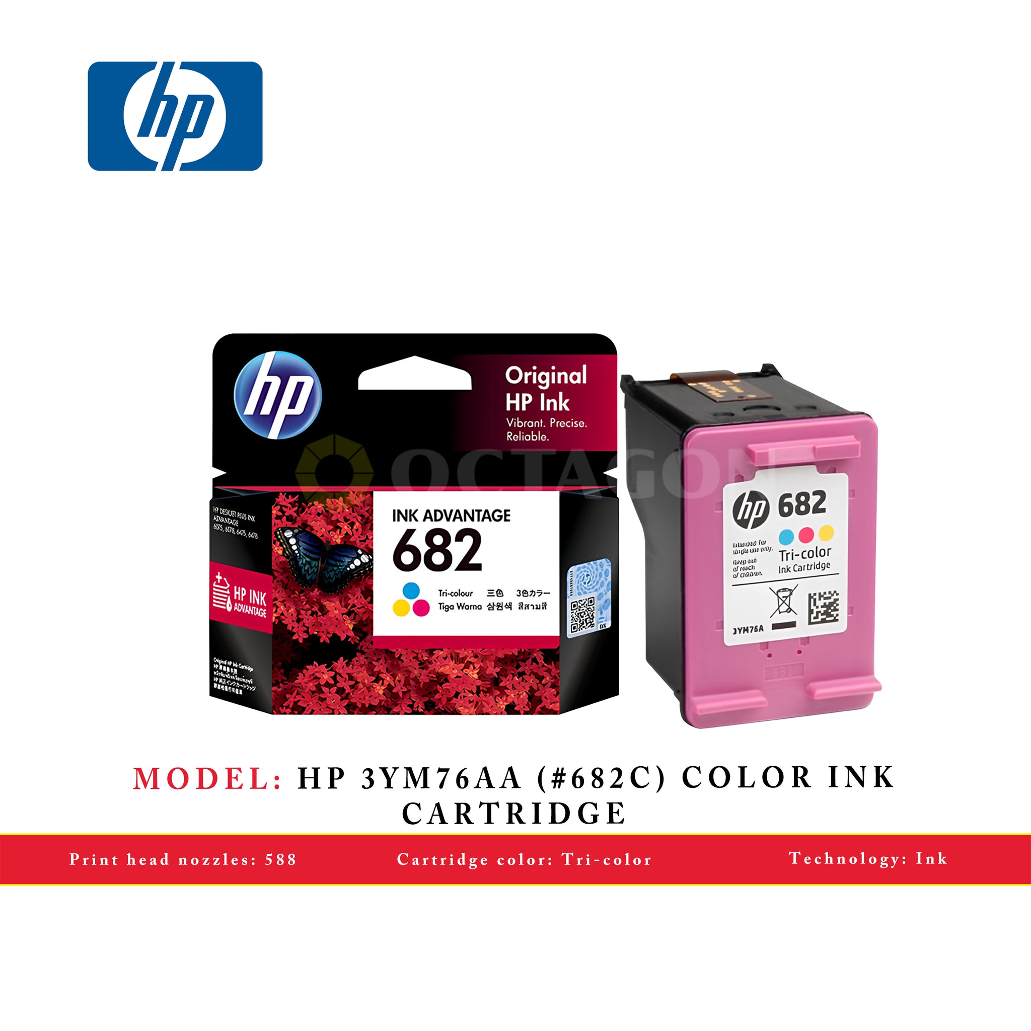 HP 3YM76AA (#682C) COLOR INK CARTRIDGE