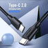 UGREEN US286/50997 TYPE C TO TYPE C 1M NICKEL PAINTING CABLE - BLACK